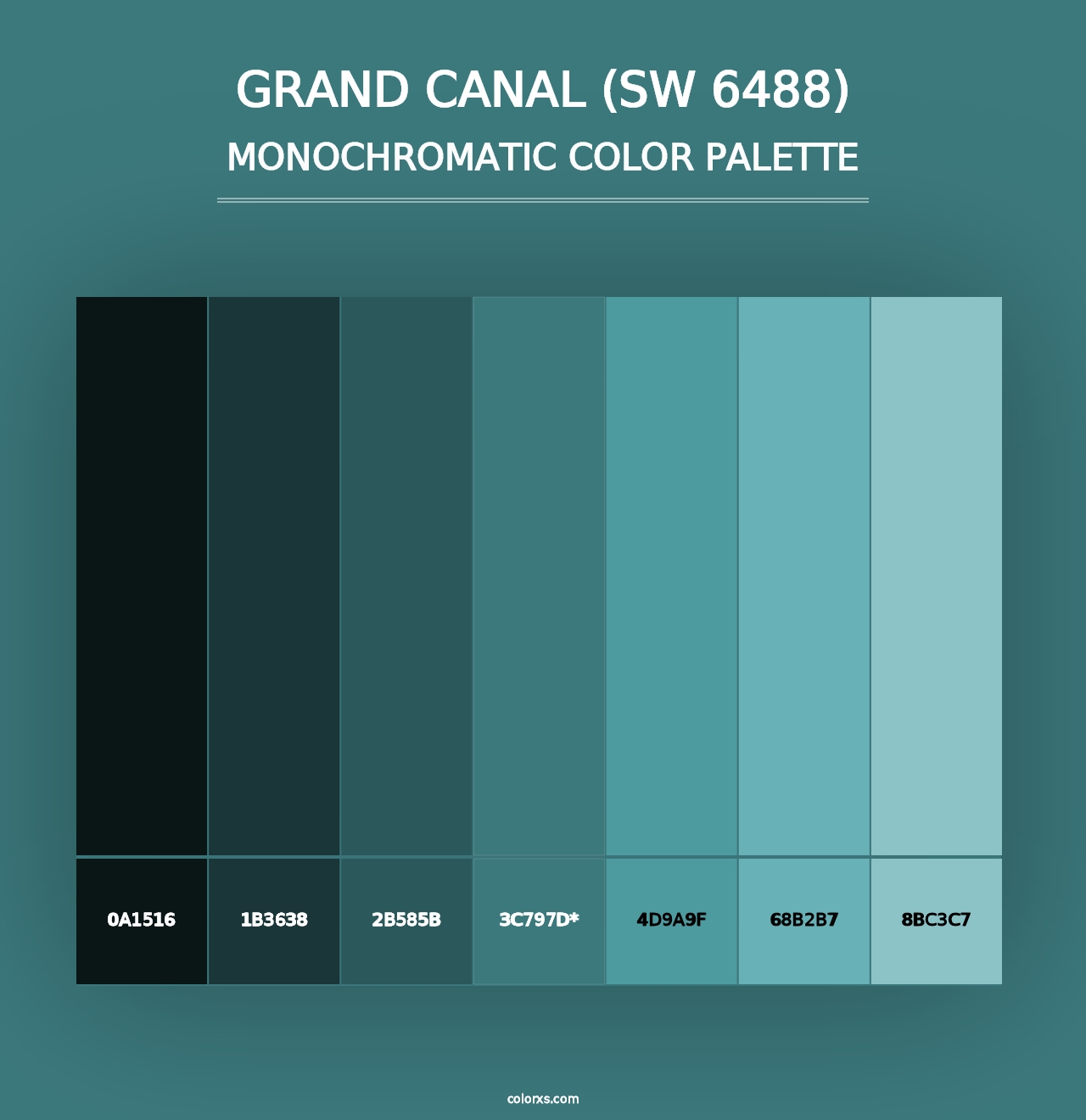 Grand Canal (SW 6488) - Monochromatic Color Palette