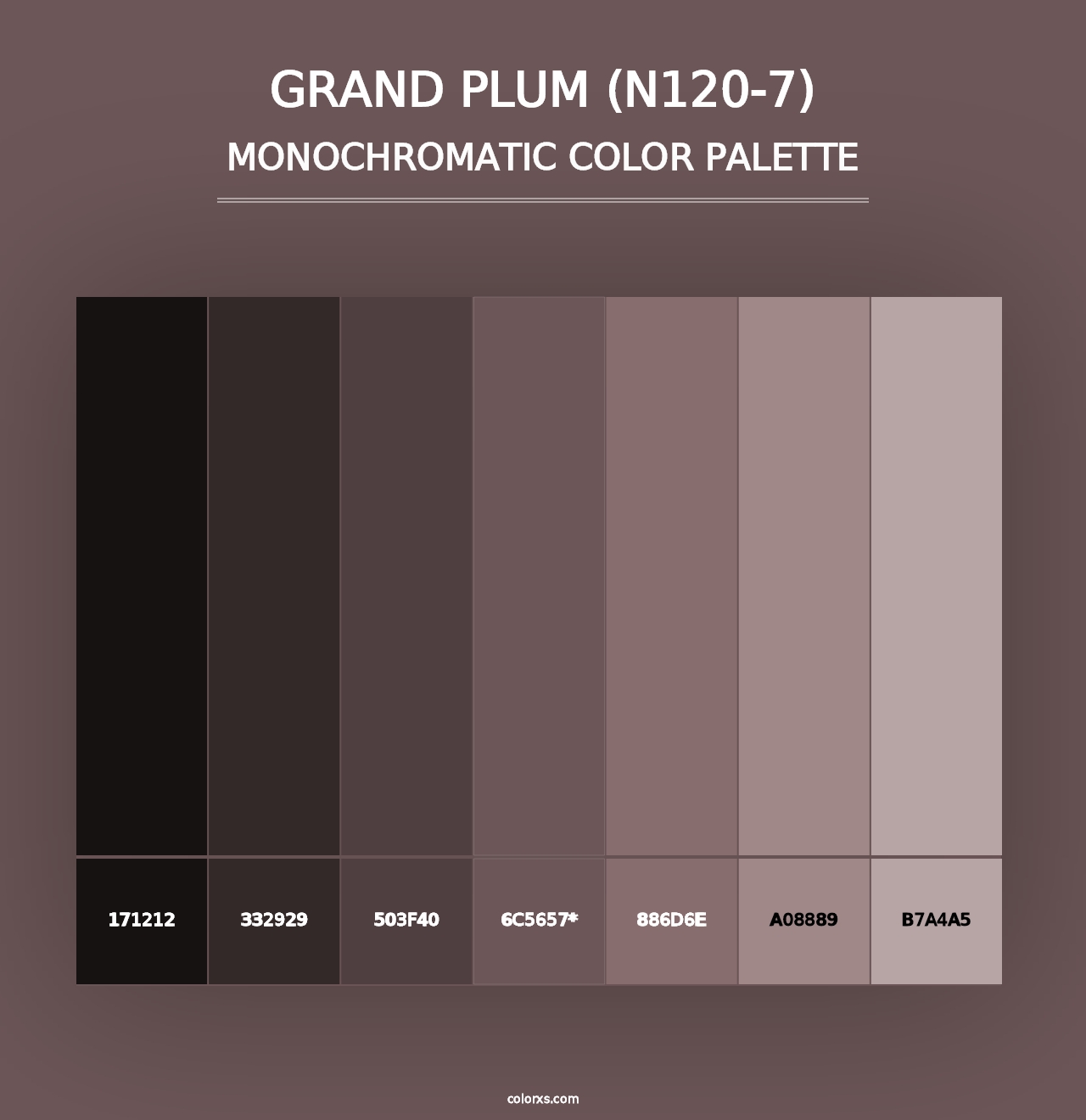 Grand Plum (N120-7) - Monochromatic Color Palette