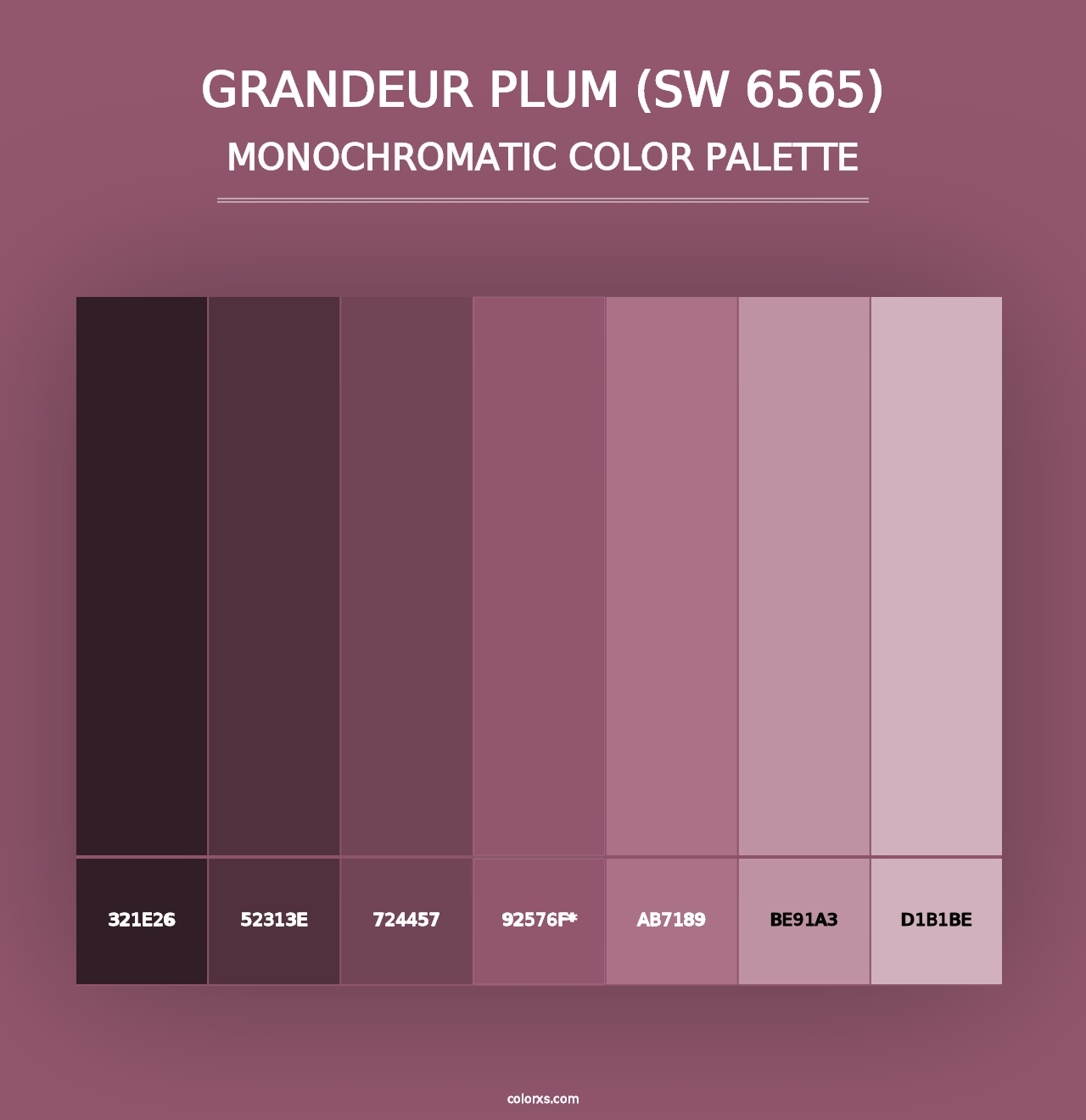 Grandeur Plum (SW 6565) - Monochromatic Color Palette