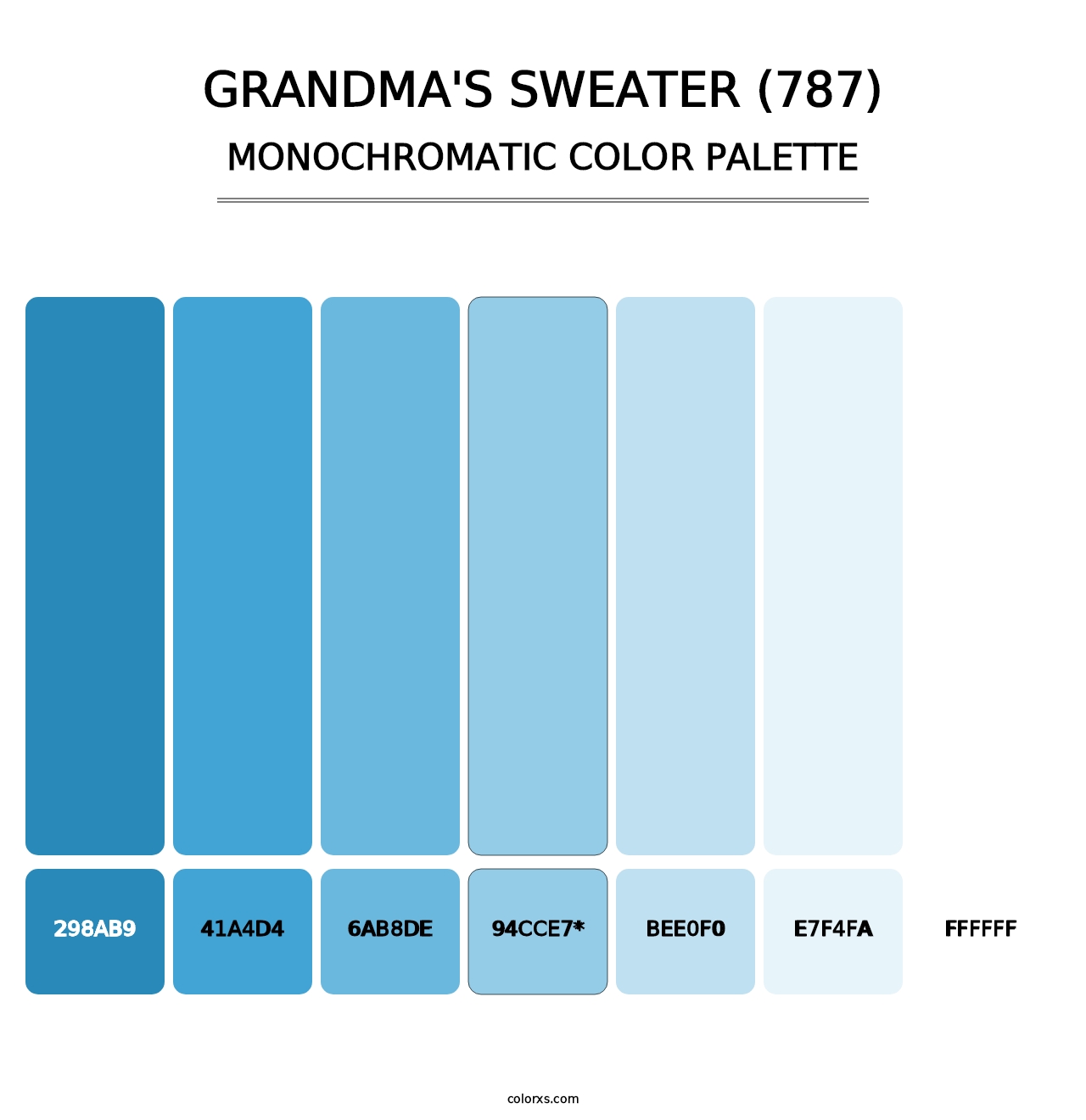 Grandma's Sweater (787) - Monochromatic Color Palette