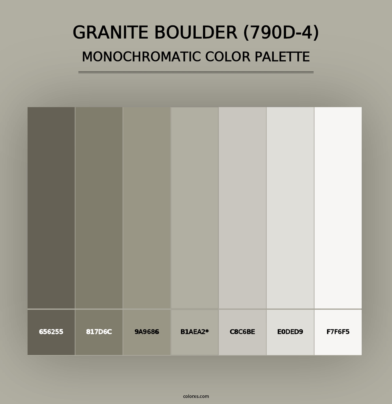 Granite Boulder (790D-4) - Monochromatic Color Palette