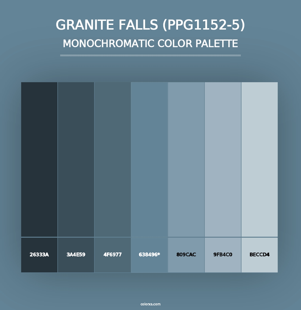 Granite Falls (PPG1152-5) - Monochromatic Color Palette