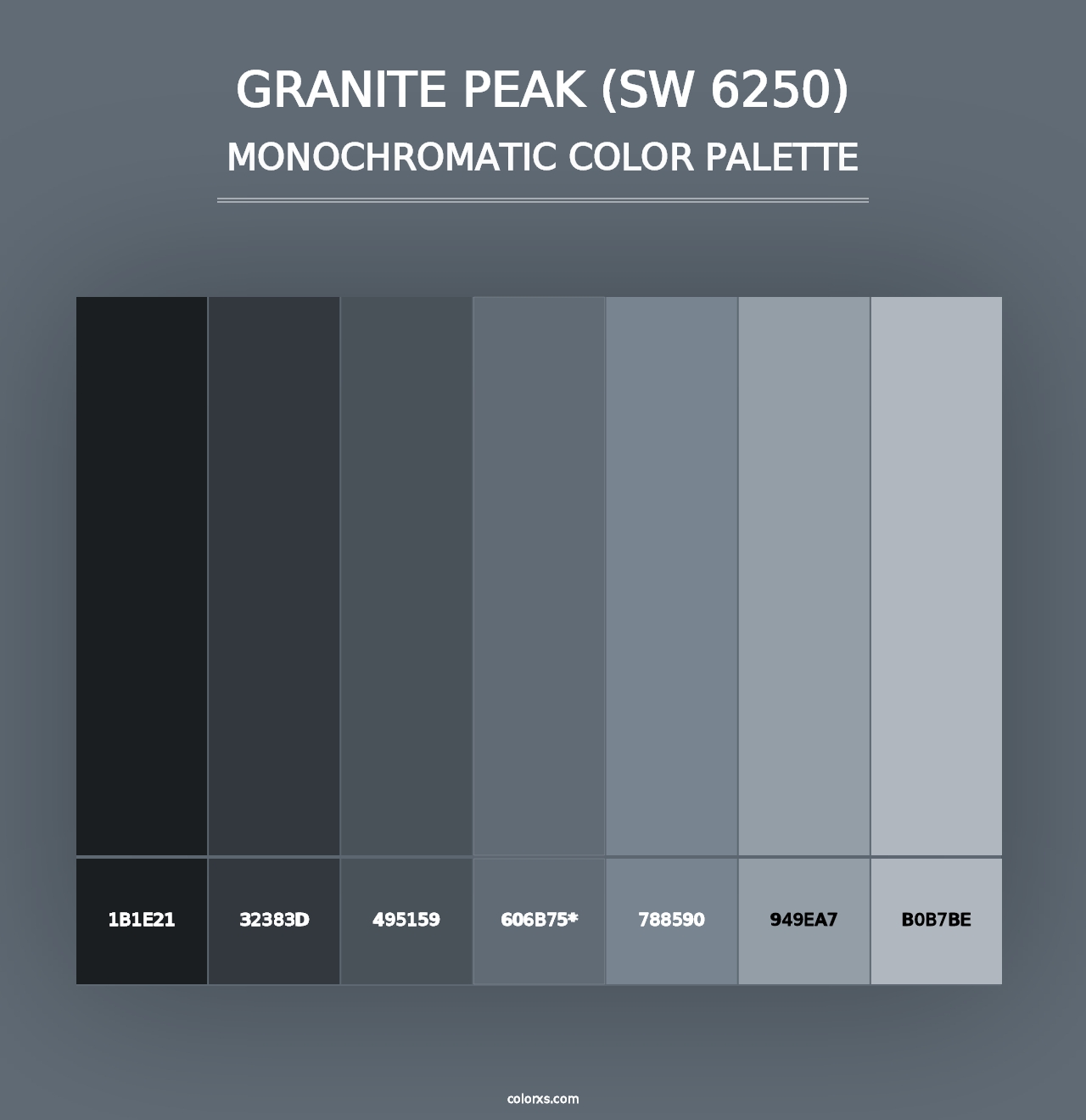 Granite Peak (SW 6250) - Monochromatic Color Palette