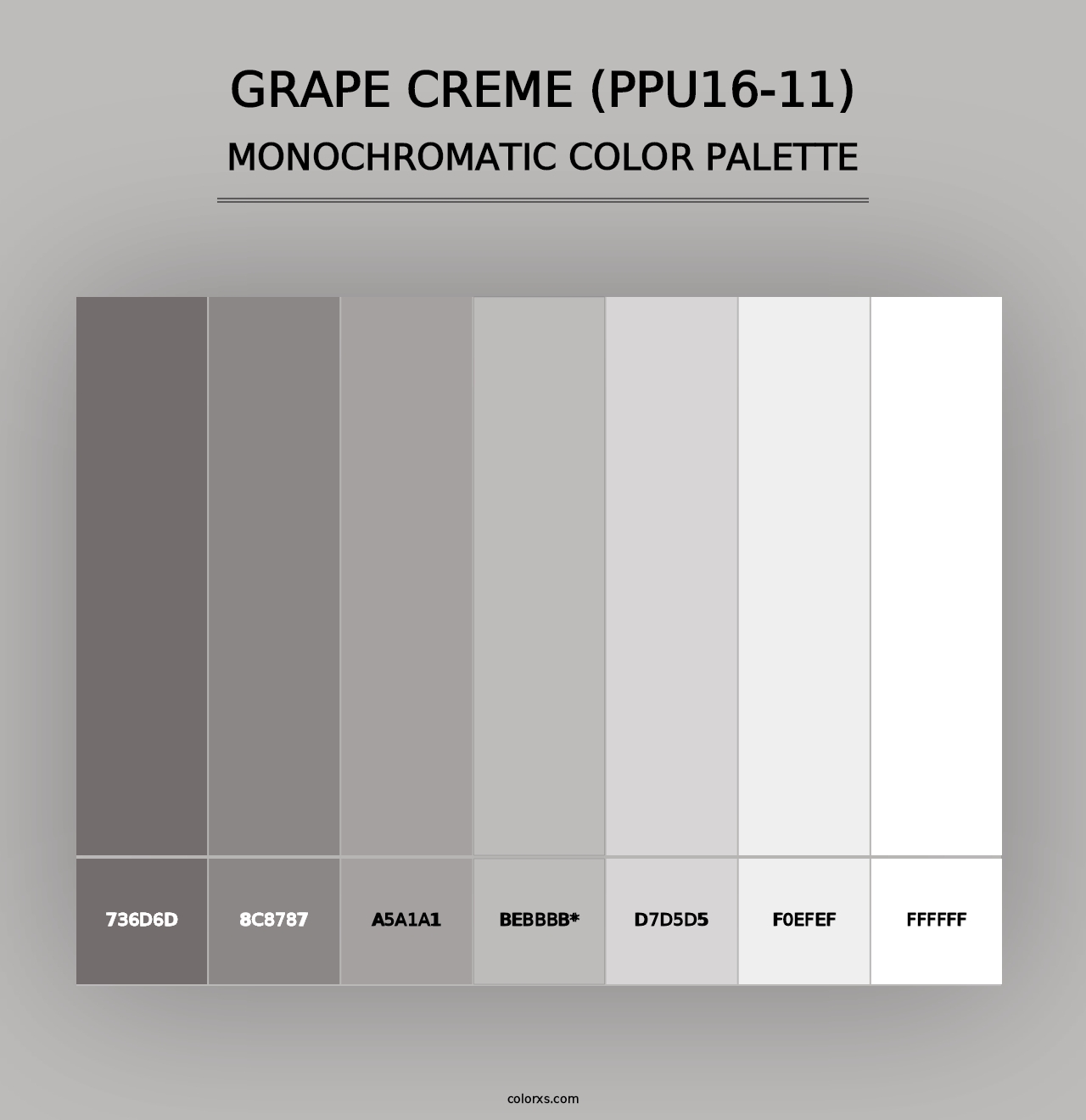 Grape Creme (PPU16-11) - Monochromatic Color Palette