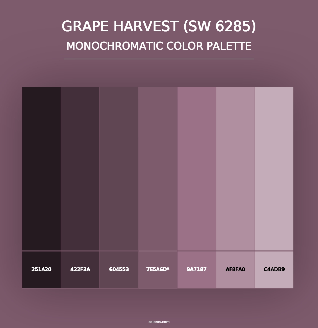 Grape Harvest (SW 6285) - Monochromatic Color Palette