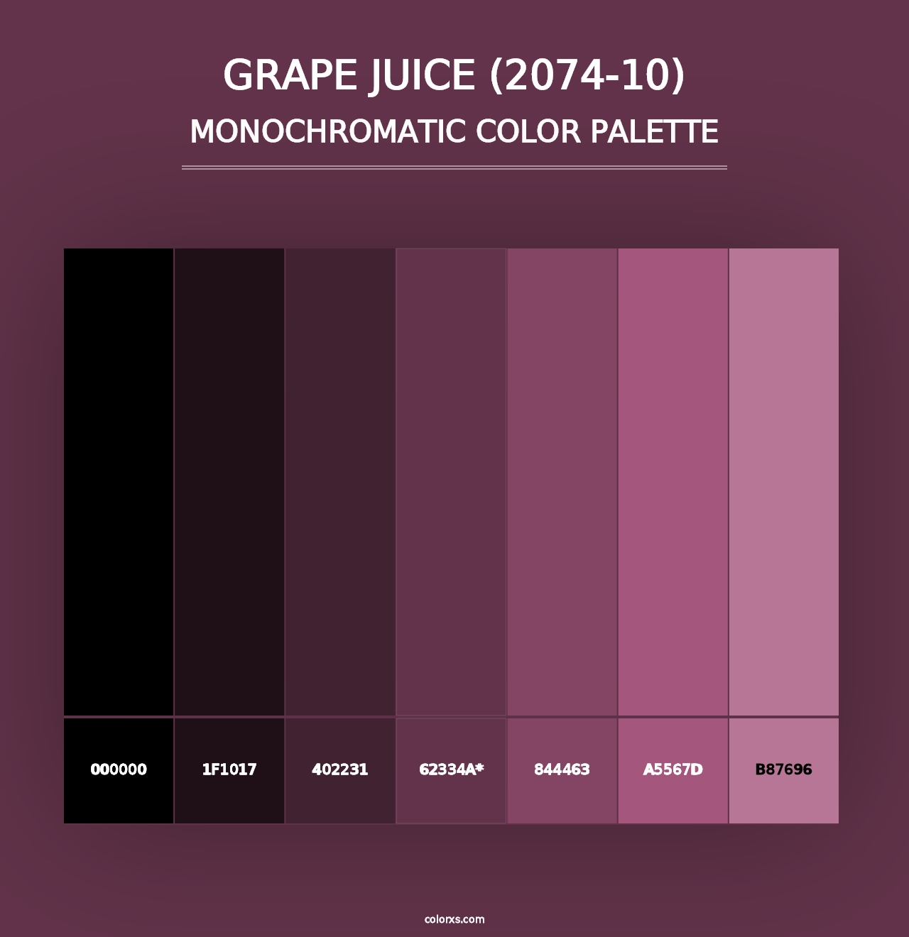 Grape Juice (2074-10) - Monochromatic Color Palette