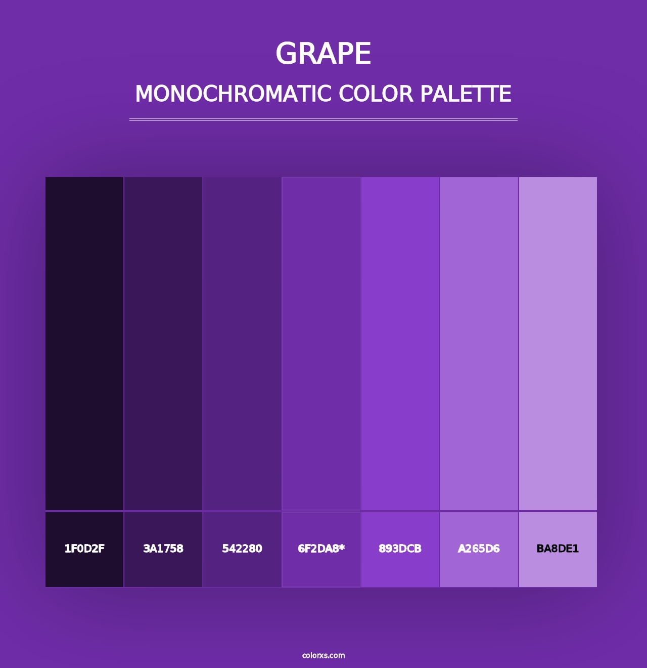 Grape - Monochromatic Color Palette