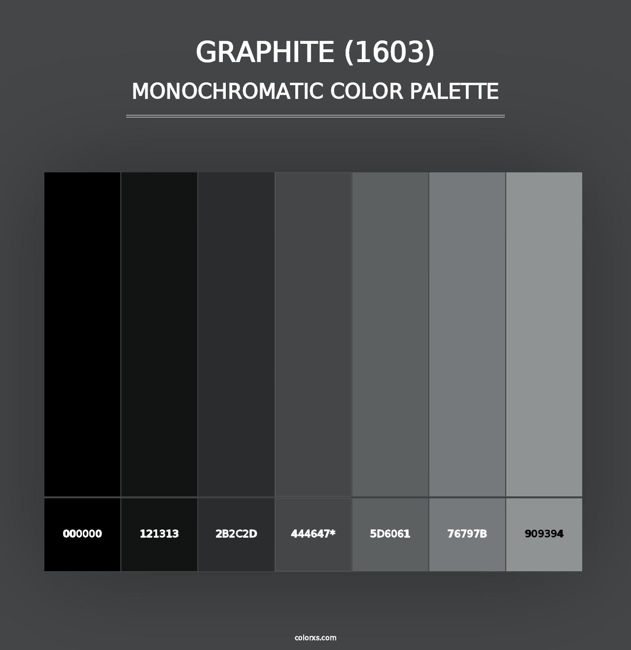 Graphite (1603) - Monochromatic Color Palette