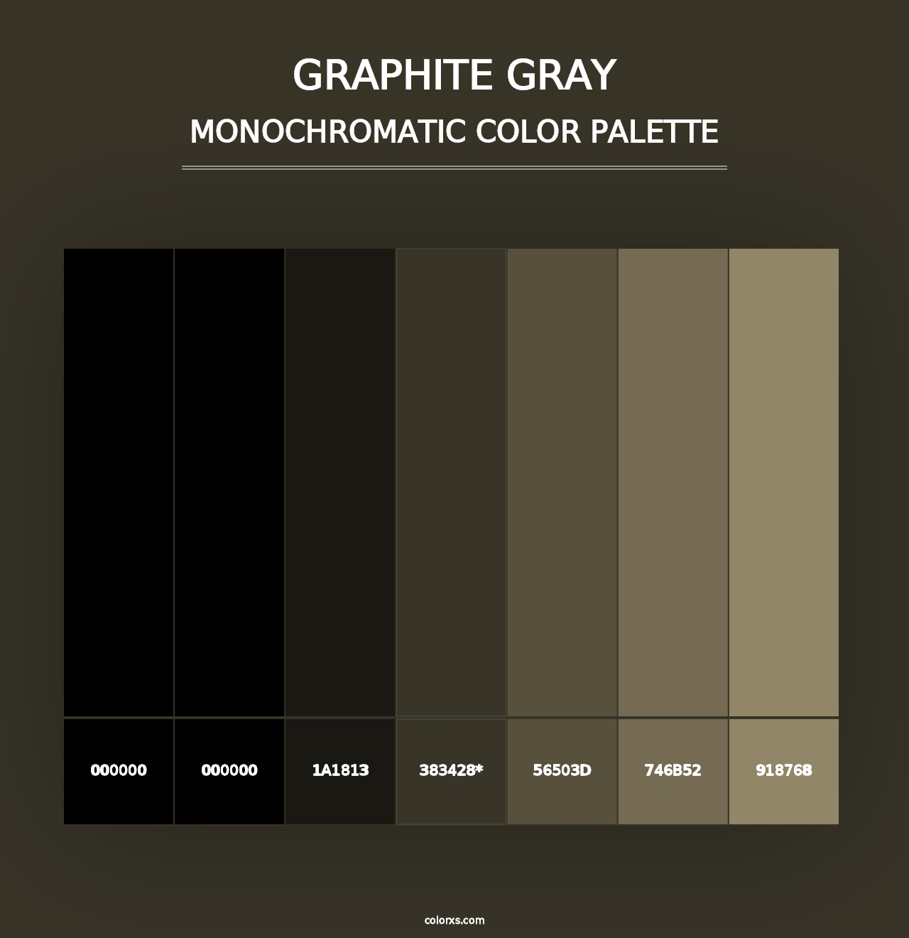 Graphite Gray color palettes - colorxs.com