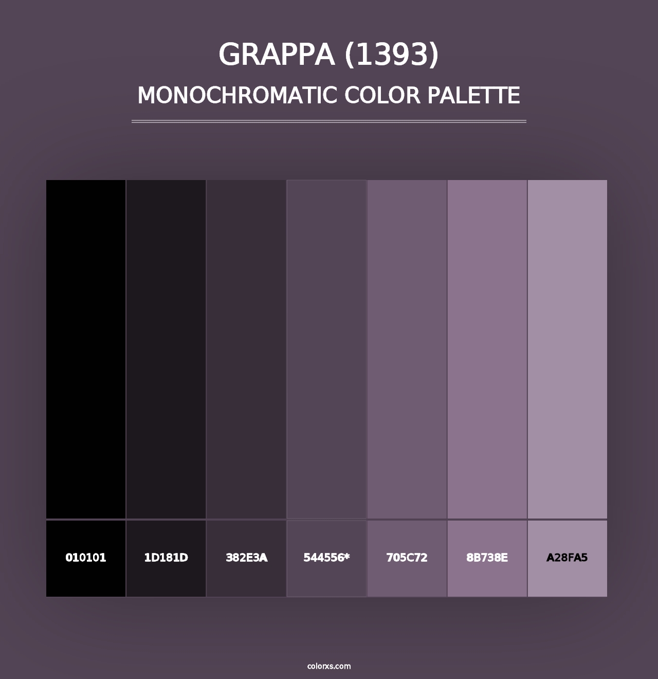 Grappa (1393) - Monochromatic Color Palette