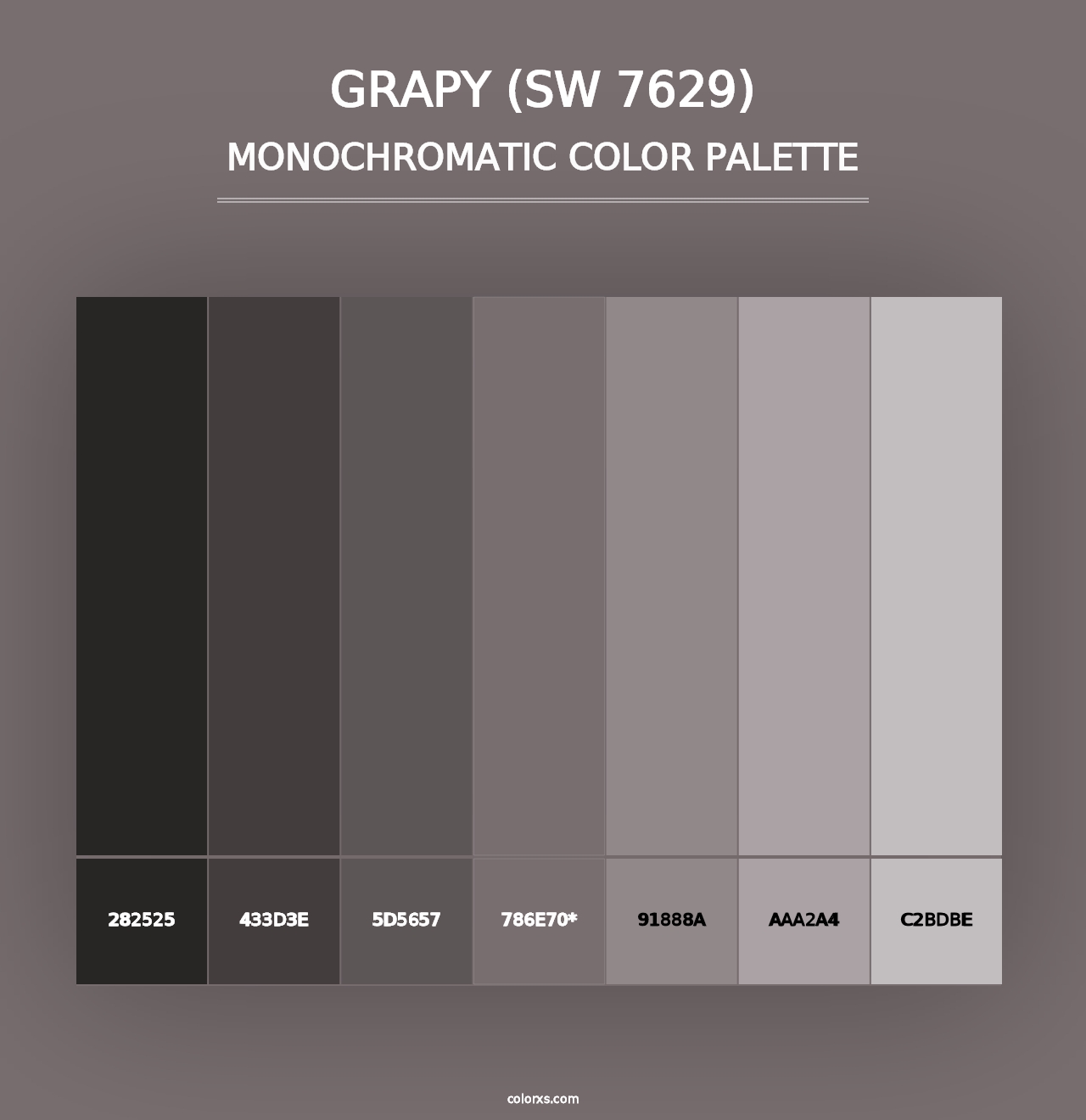 Grapy (SW 7629) - Monochromatic Color Palette