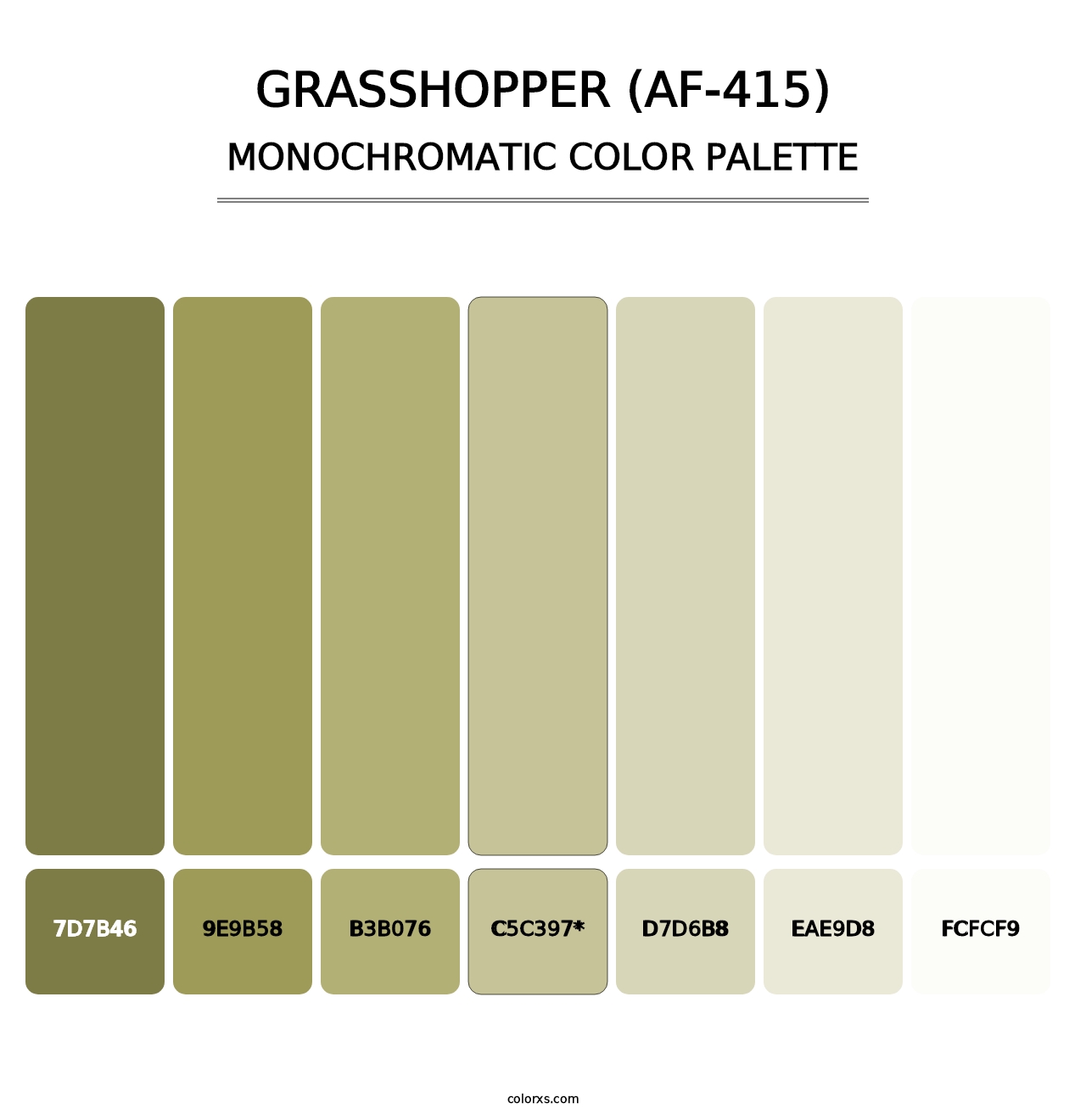 Grasshopper (AF-415) - Monochromatic Color Palette