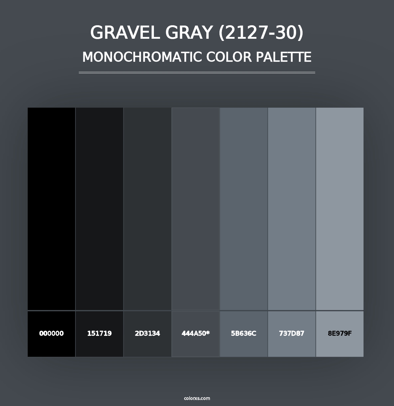 Gravel Gray (2127-30) - Monochromatic Color Palette