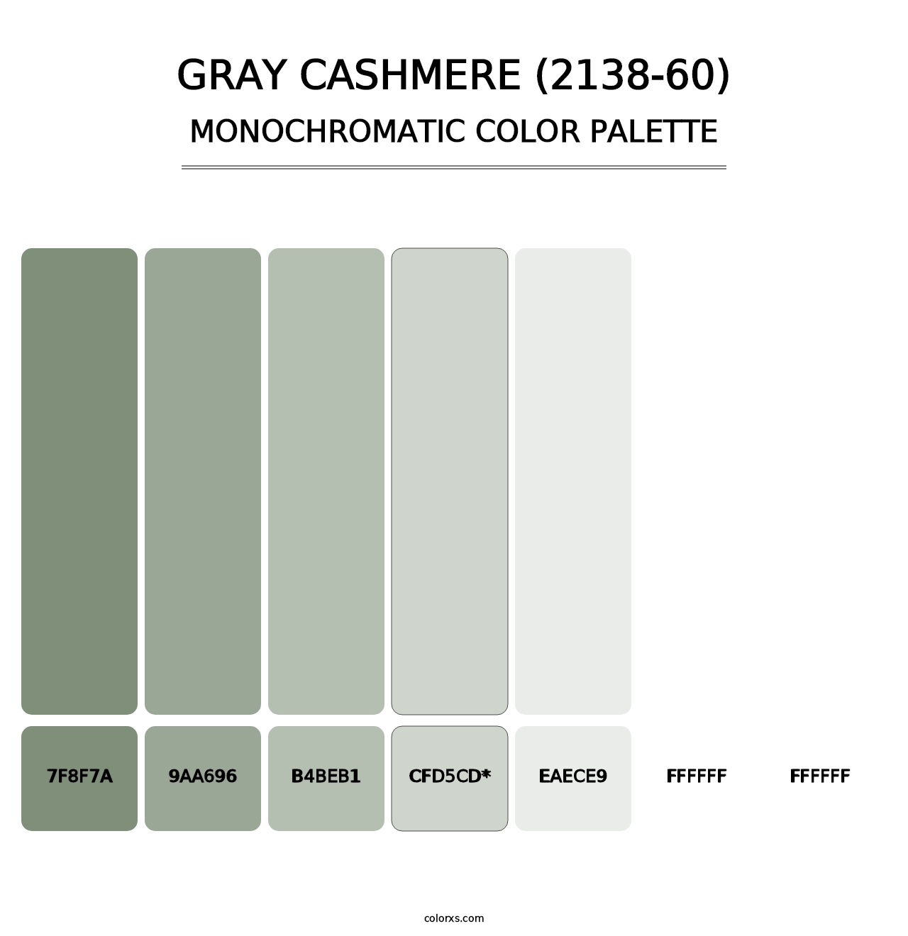 Gray Cashmere (2138-60) - Monochromatic Color Palette