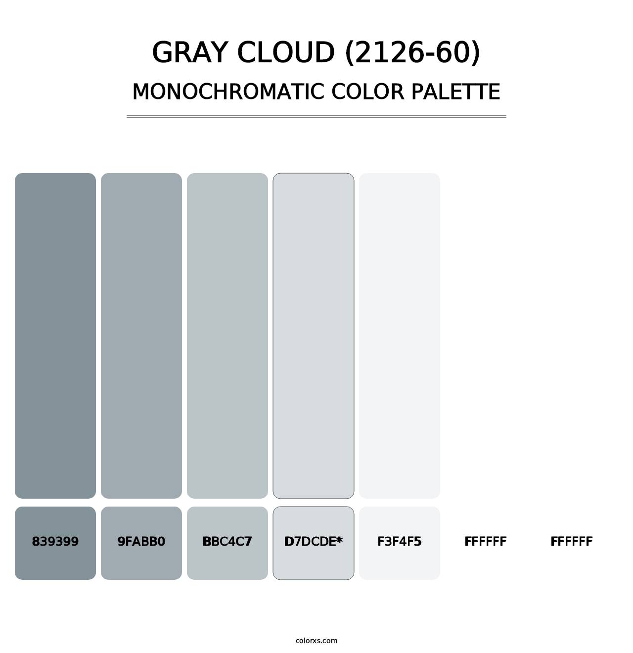 Gray Cloud (2126-60) - Monochromatic Color Palette