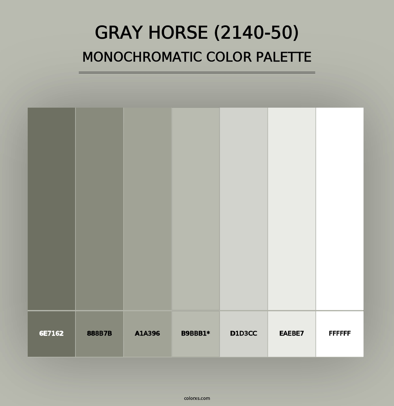 Gray Horse (2140-50) - Monochromatic Color Palette