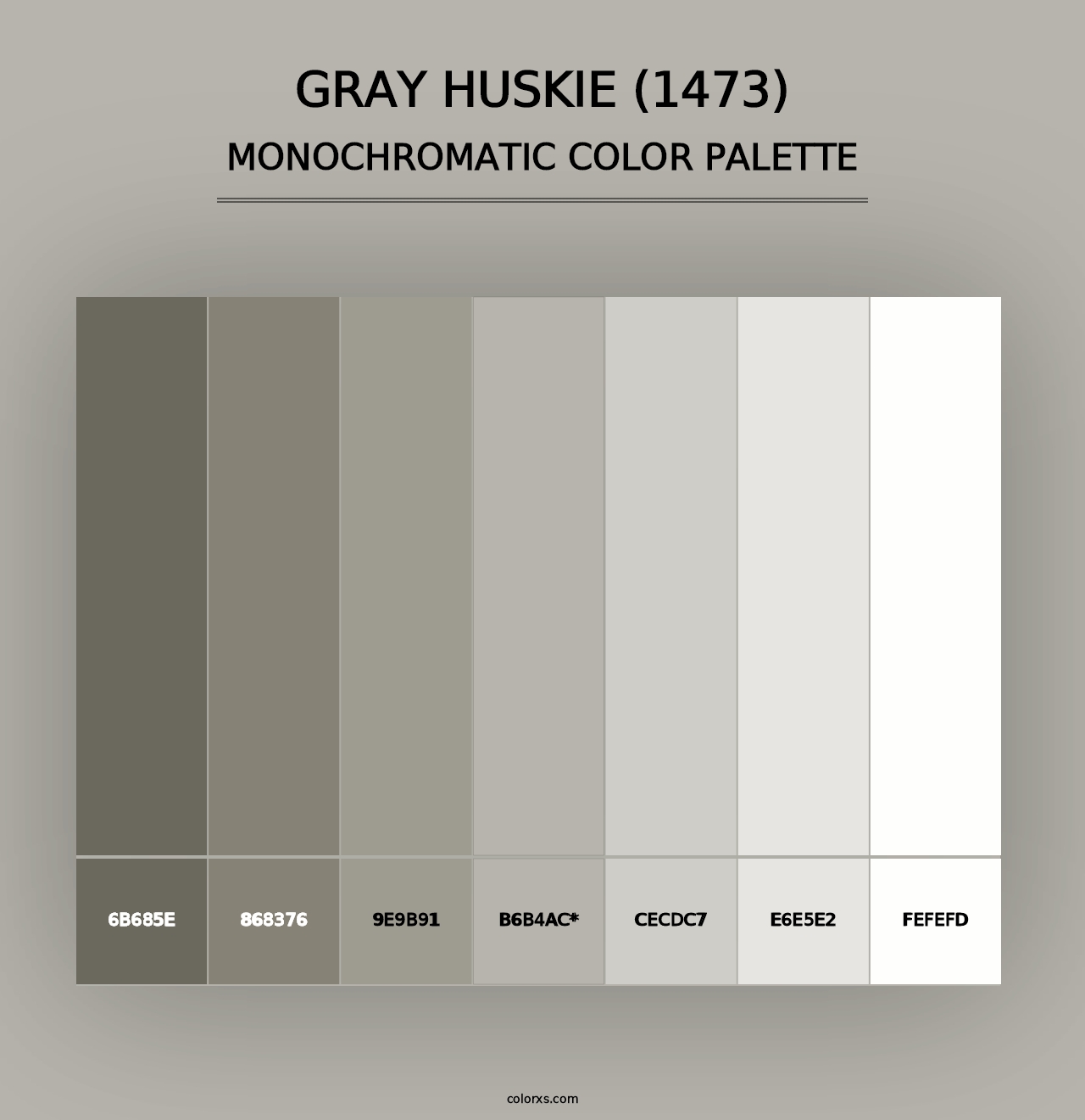 Gray Huskie (1473) - Monochromatic Color Palette