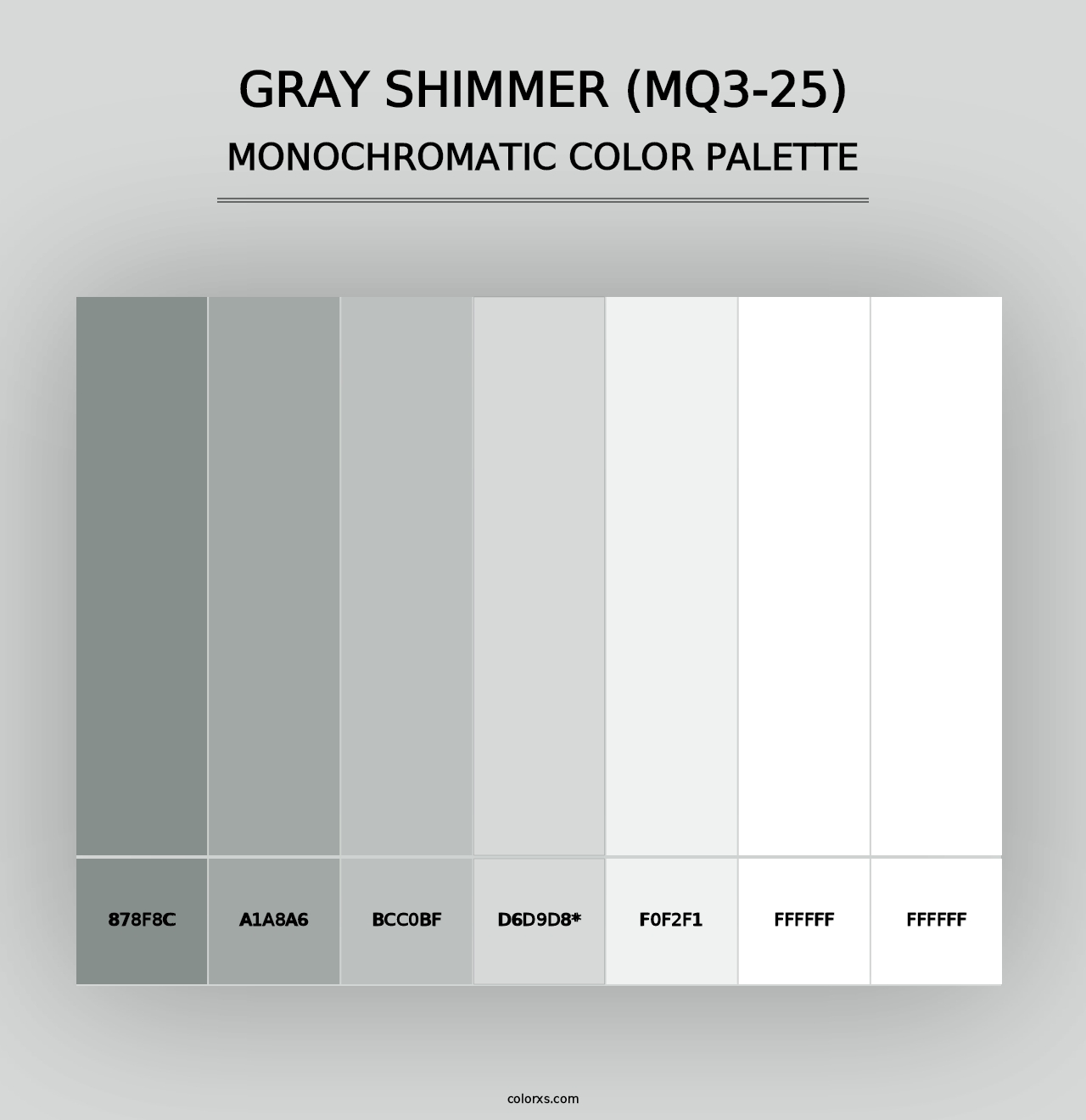 Gray Shimmer (MQ3-25) - Monochromatic Color Palette