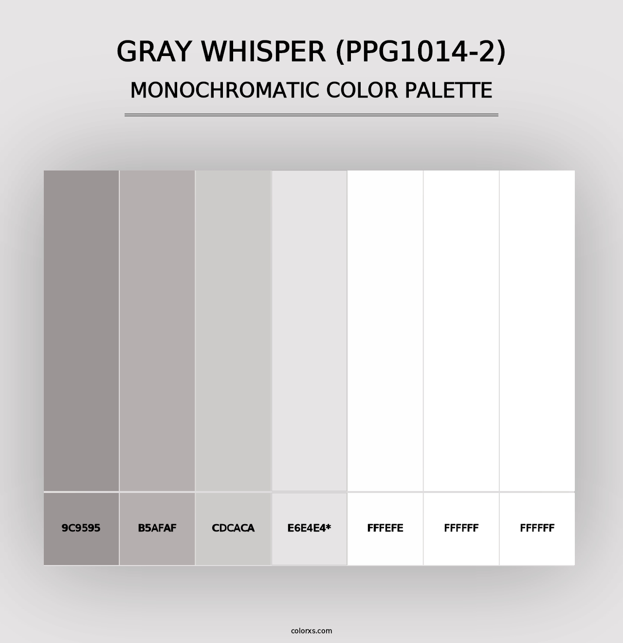 Gray Whisper (PPG1014-2) - Monochromatic Color Palette