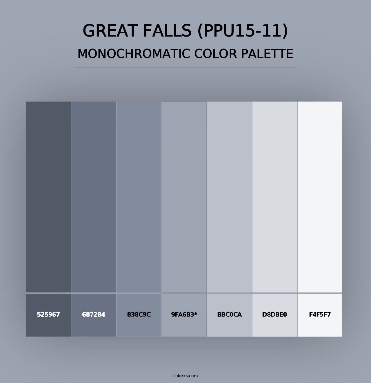 Great Falls (PPU15-11) - Monochromatic Color Palette