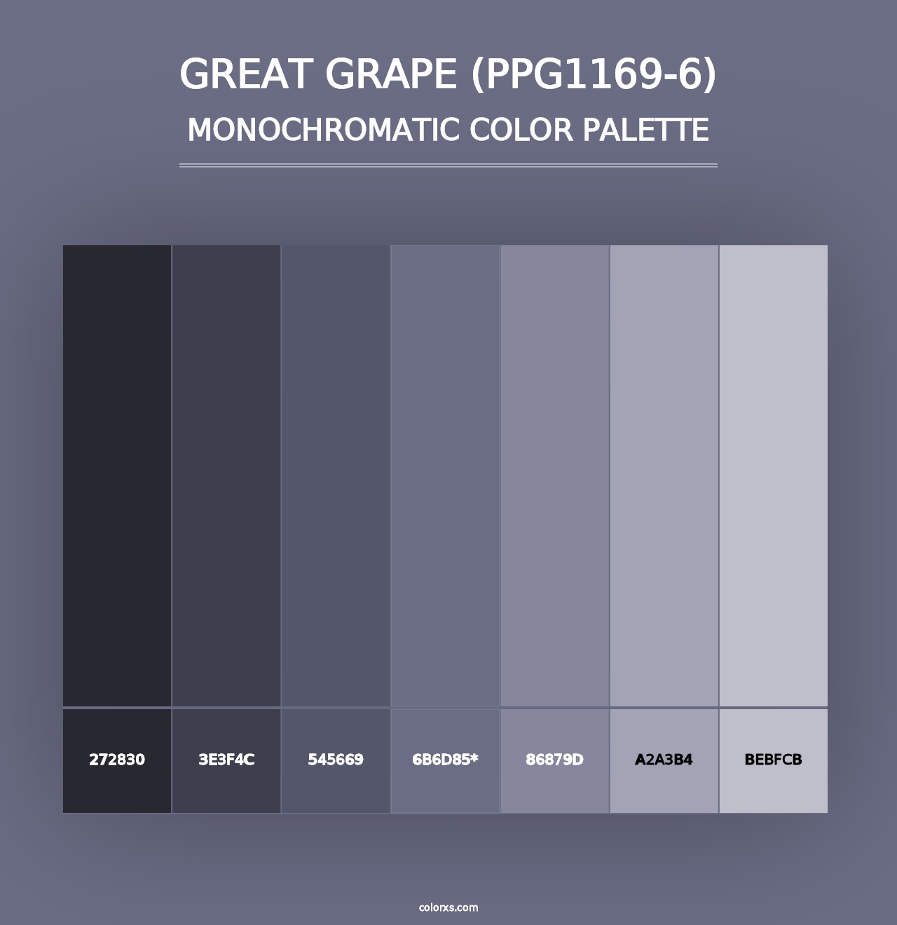 Great Grape (PPG1169-6) - Monochromatic Color Palette