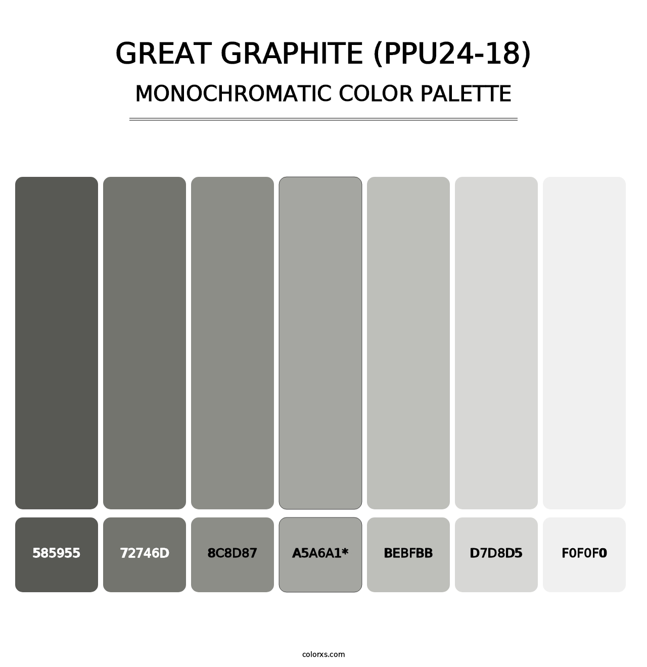 Great Graphite (PPU24-18) - Monochromatic Color Palette