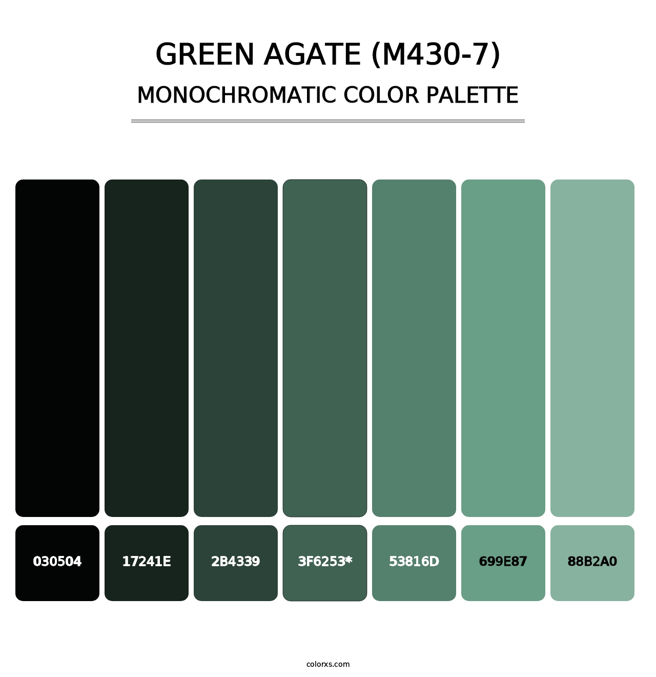 Green Agate (M430-7) - Monochromatic Color Palette