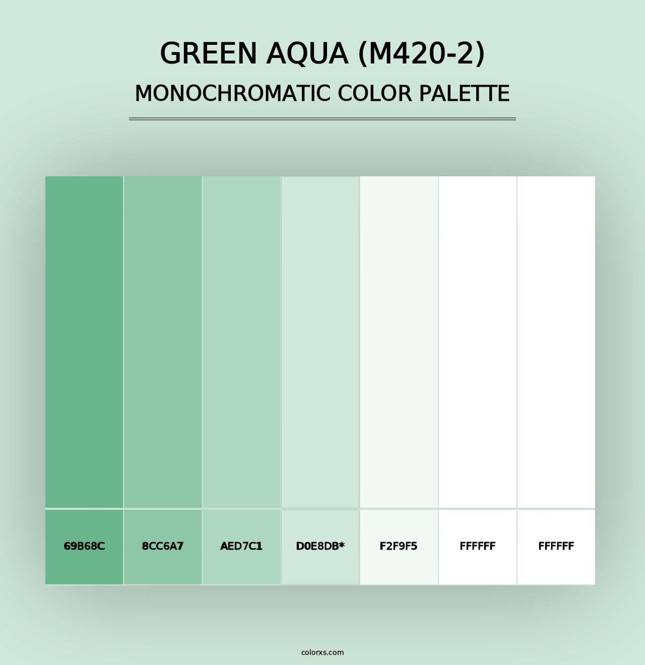 Green Aqua (M420-2) - Monochromatic Color Palette