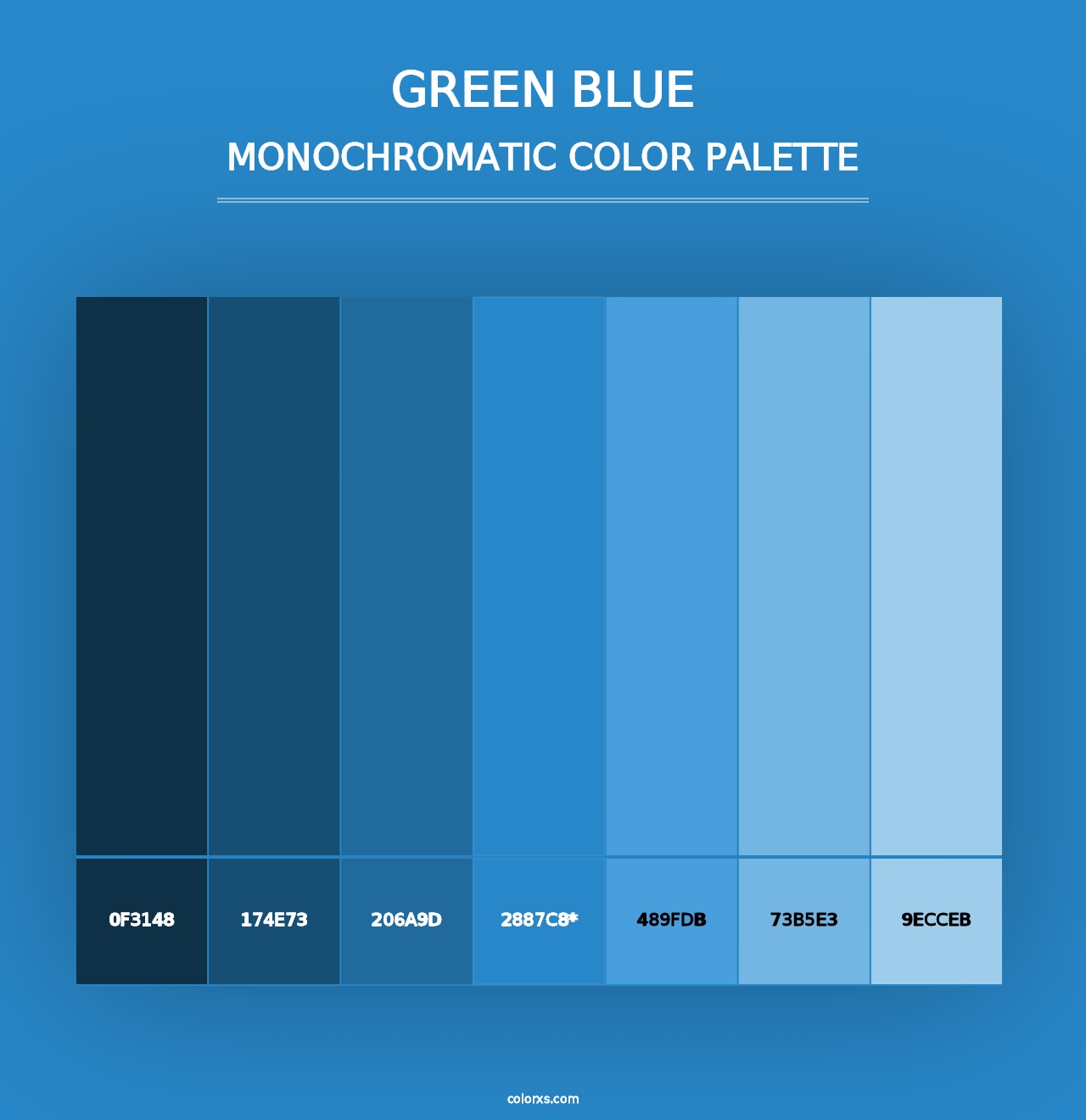 Green Blue - Monochromatic Color Palette