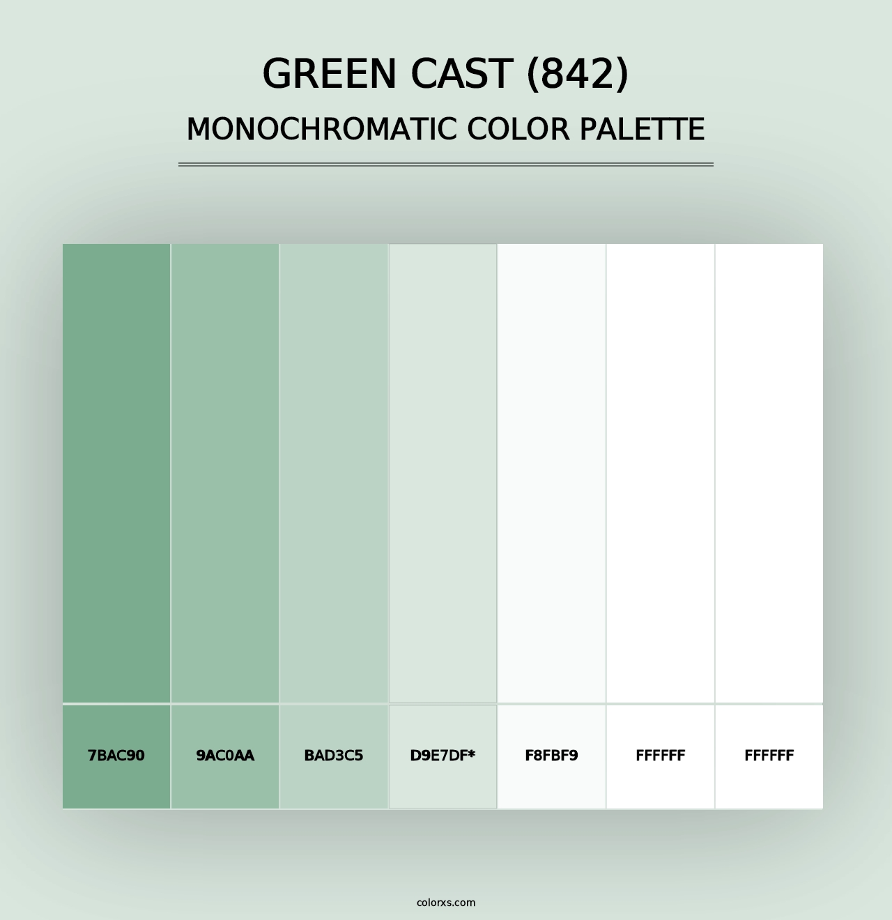 Green Cast (842) - Monochromatic Color Palette