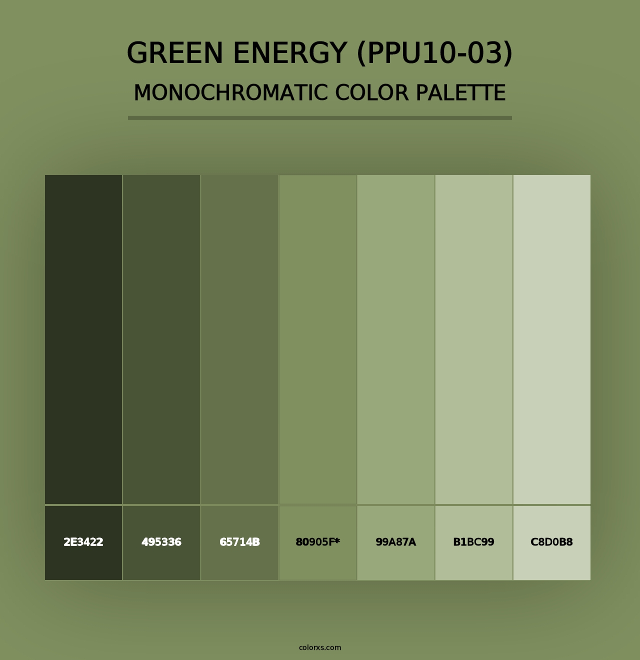 Green Energy (PPU10-03) - Monochromatic Color Palette