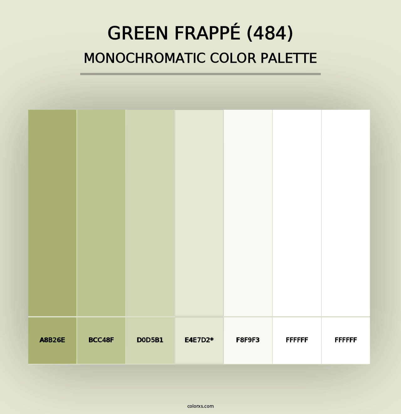 Green Frappé (484) - Monochromatic Color Palette