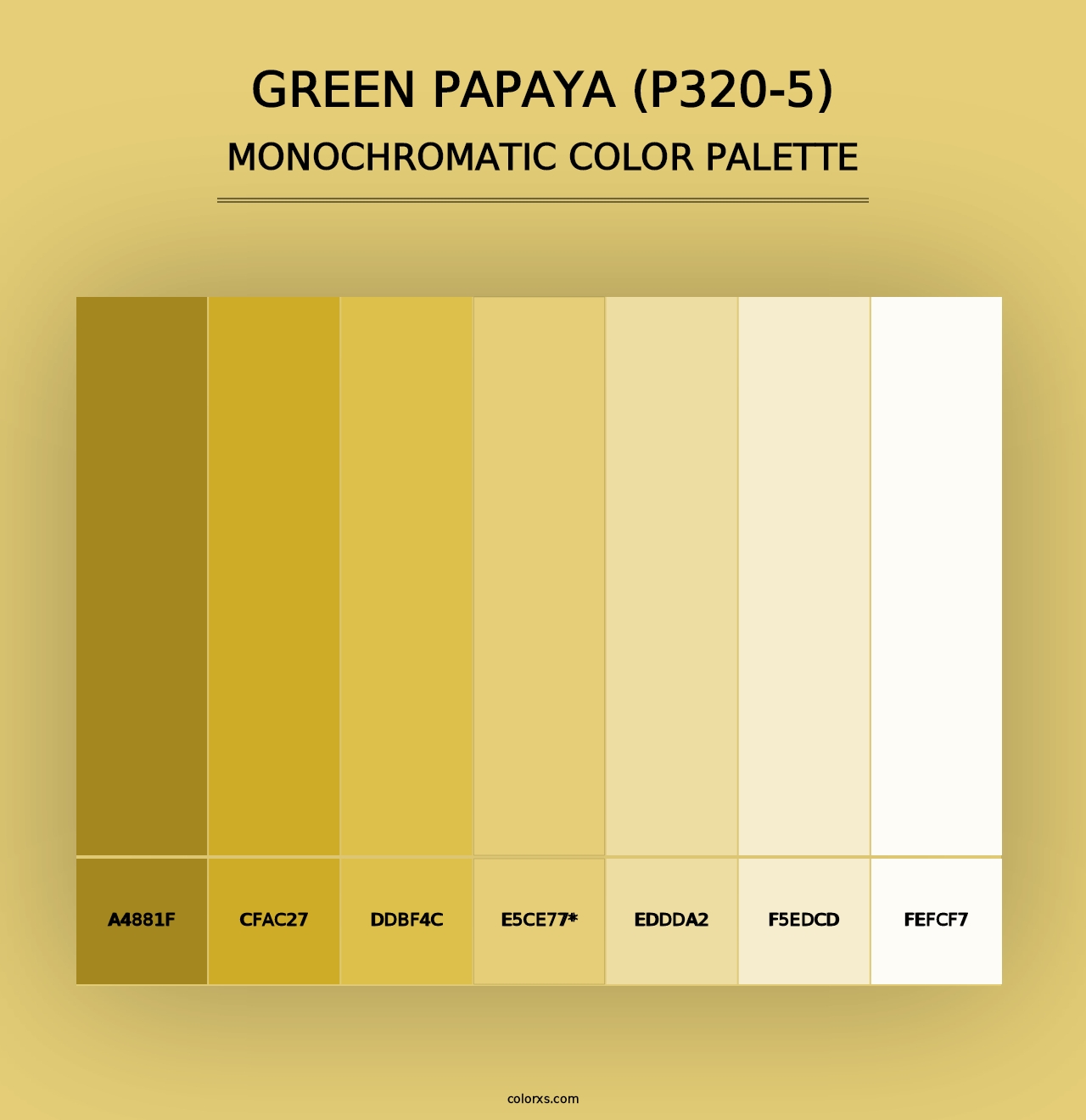 Green Papaya (P320-5) - Monochromatic Color Palette