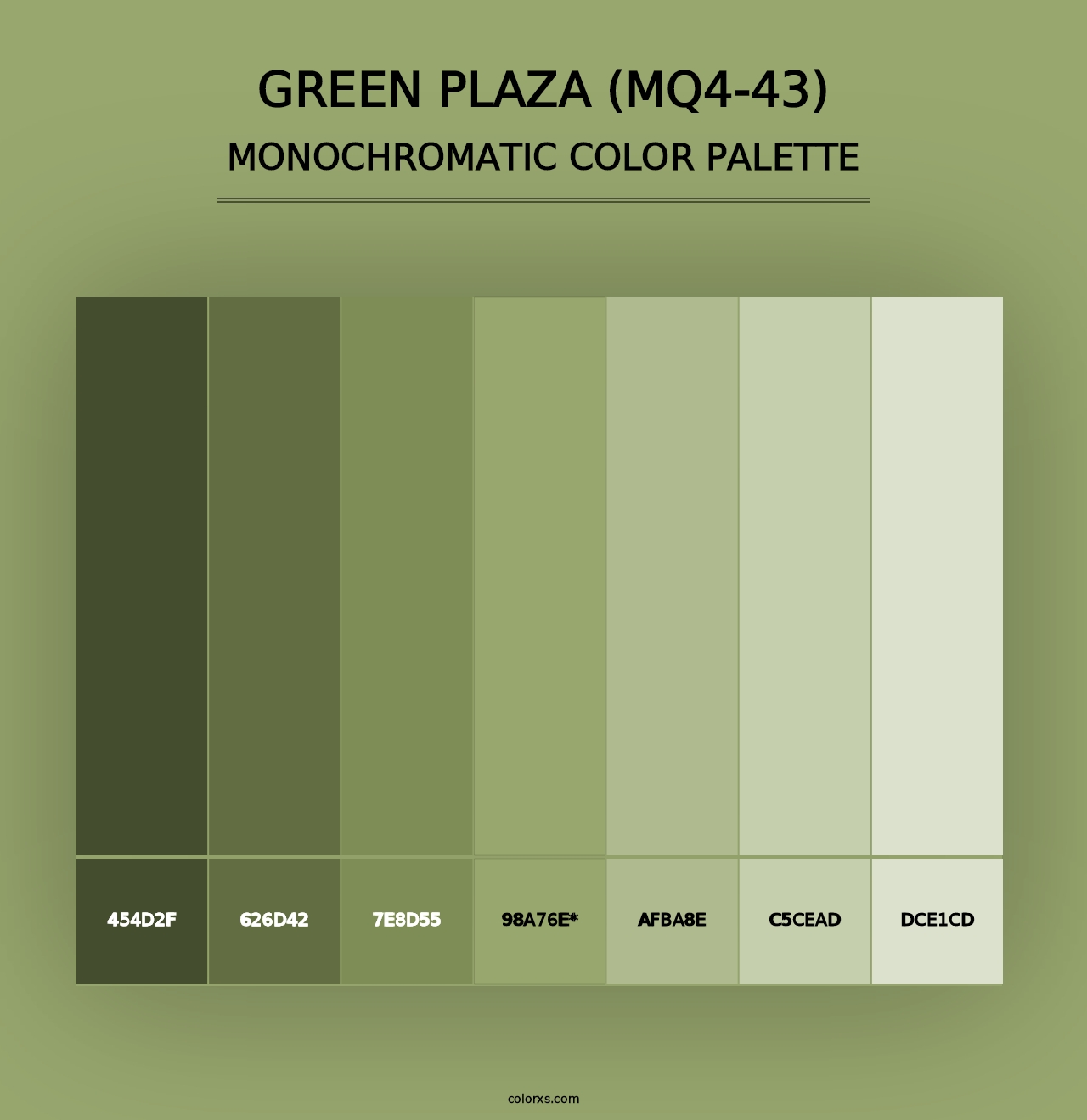 Green Plaza (MQ4-43) - Monochromatic Color Palette