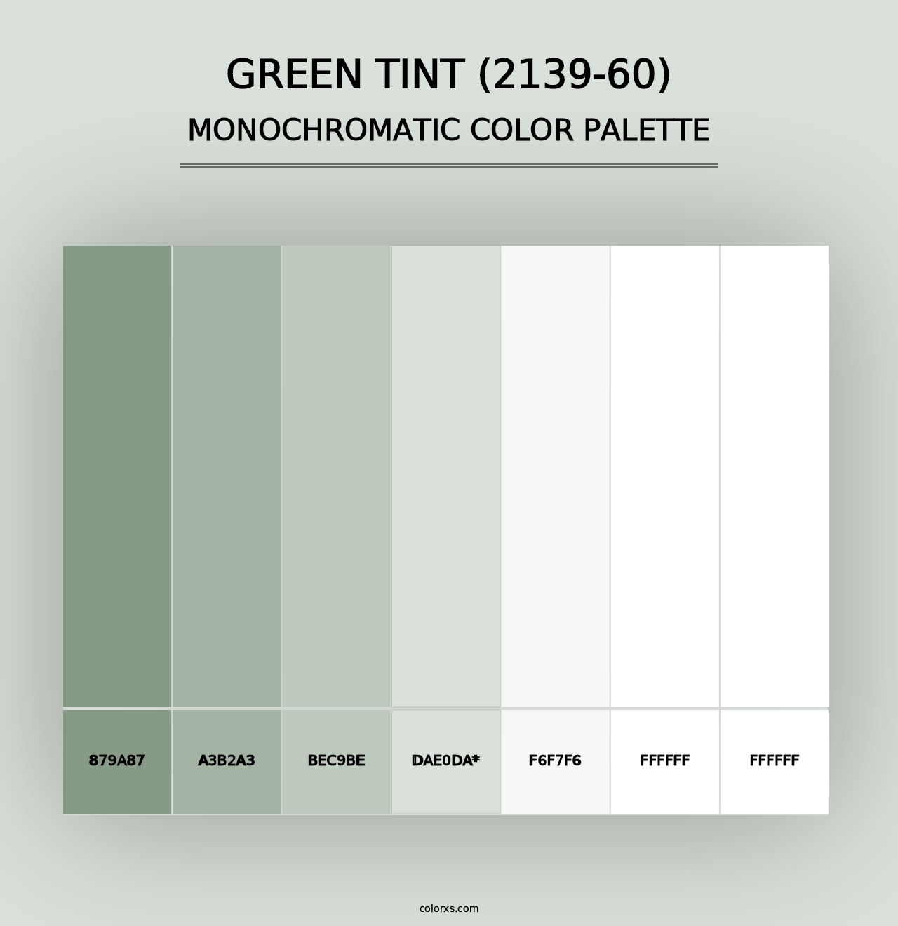 Green Tint (2139-60) - Monochromatic Color Palette