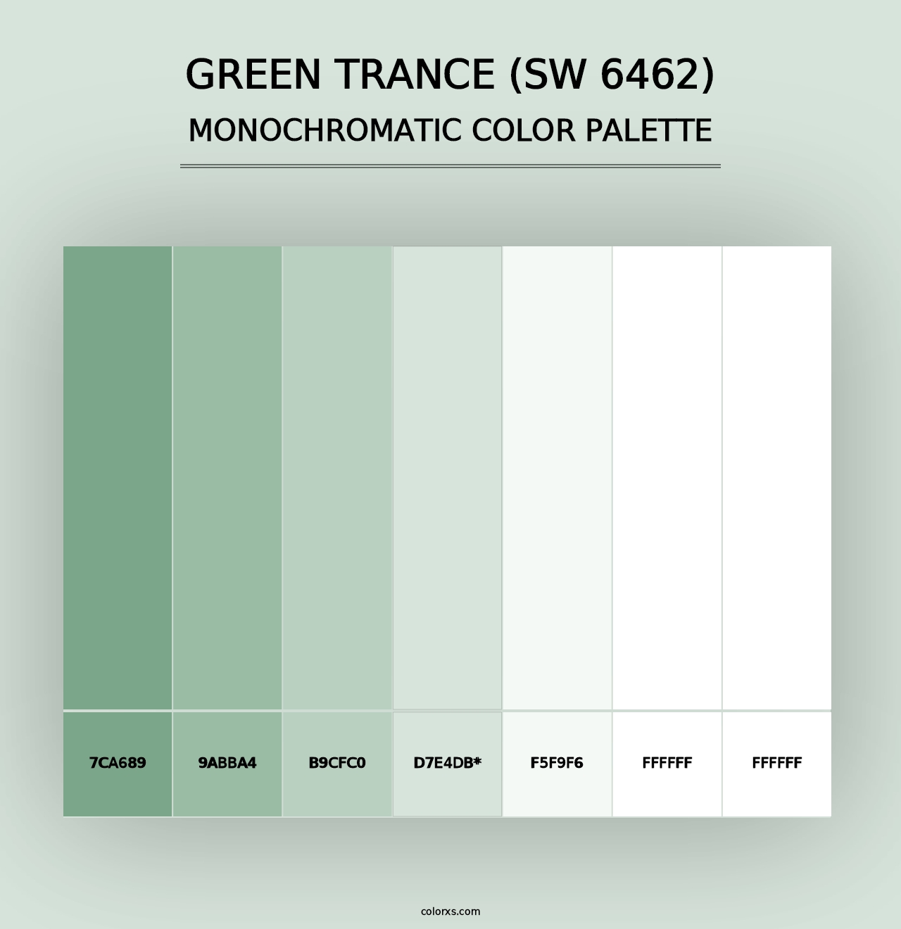 Green Trance (SW 6462) - Monochromatic Color Palette