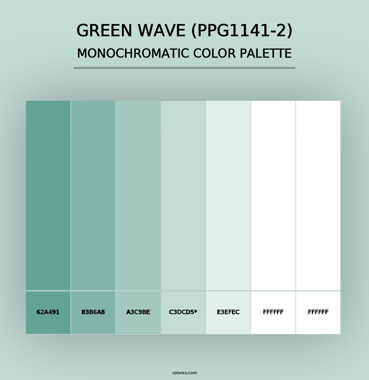 Green Wave (PPG1141-2) - Monochromatic Color Palette