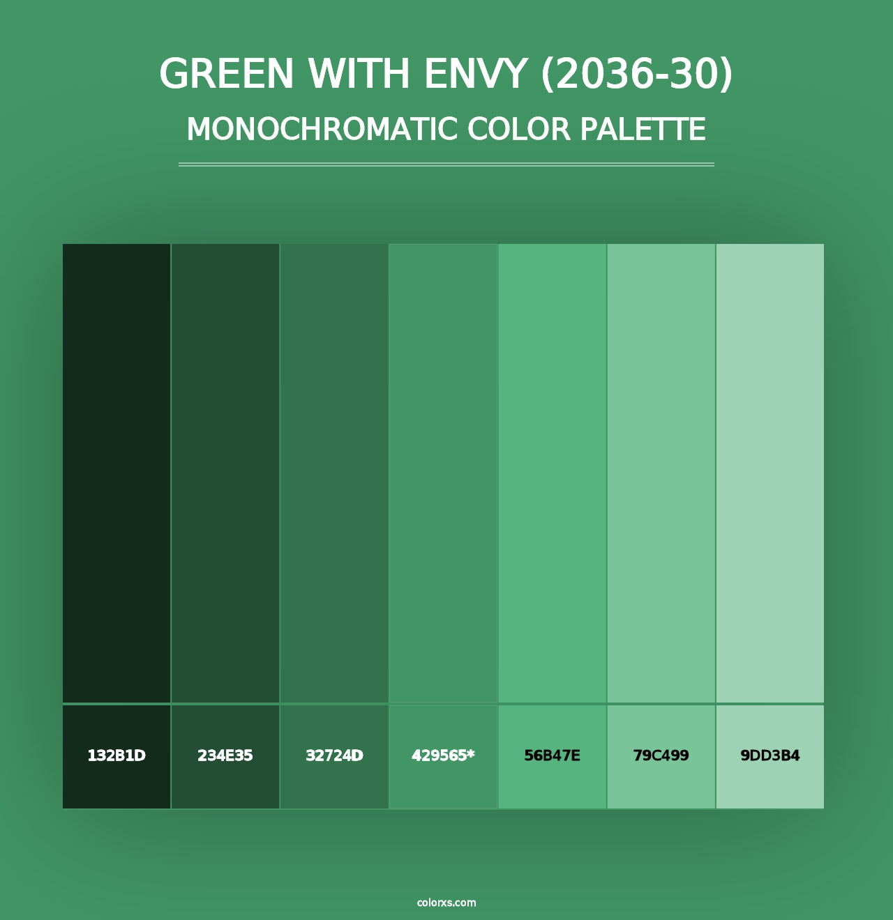 Green with Envy (2036-30) - Monochromatic Color Palette