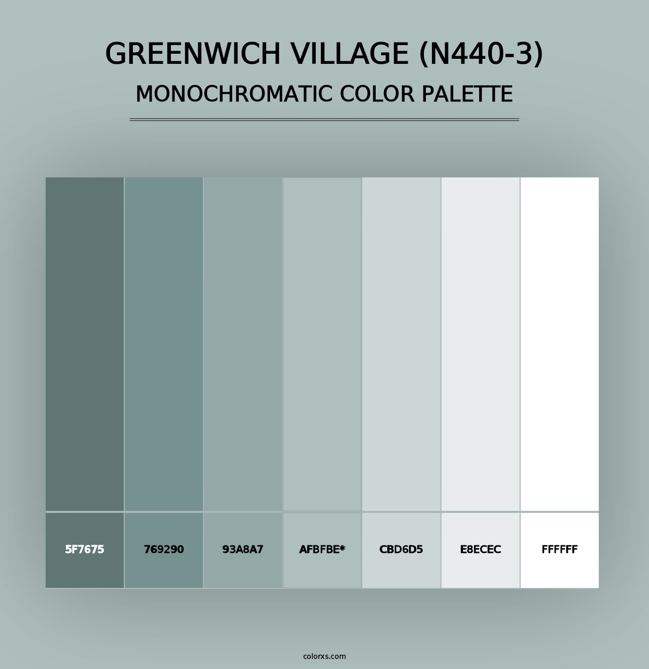 Greenwich Village (N440-3) - Monochromatic Color Palette