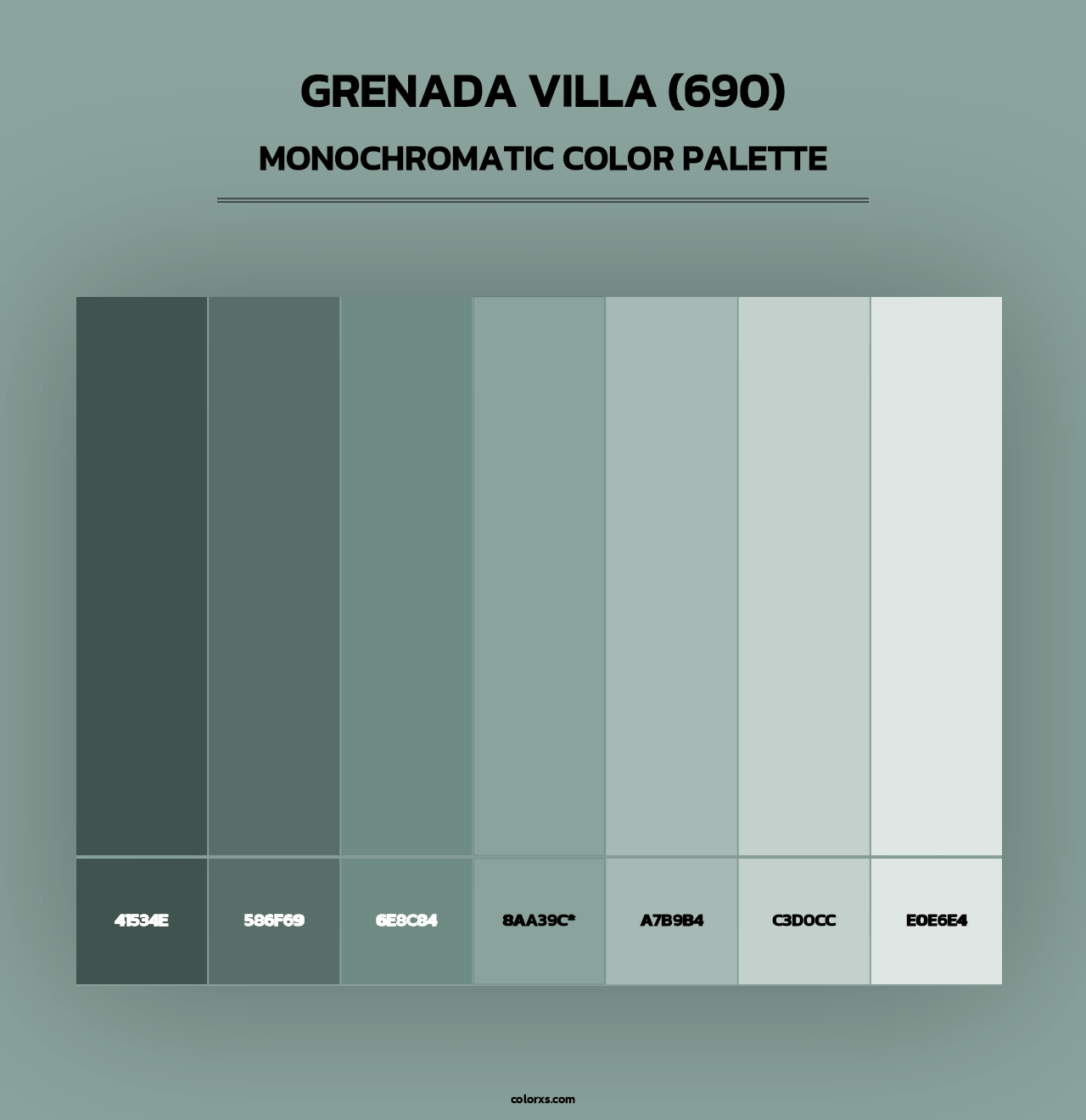 Grenada Villa (690) - Monochromatic Color Palette