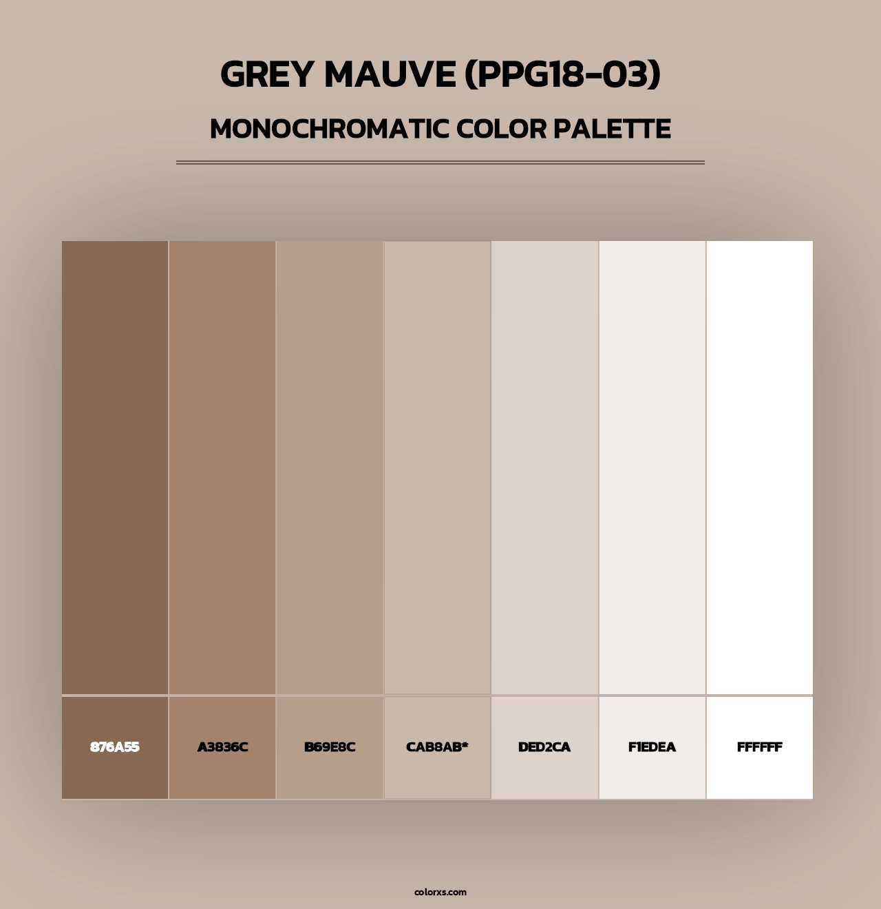 Grey Mauve (PPG18-03) - Monochromatic Color Palette