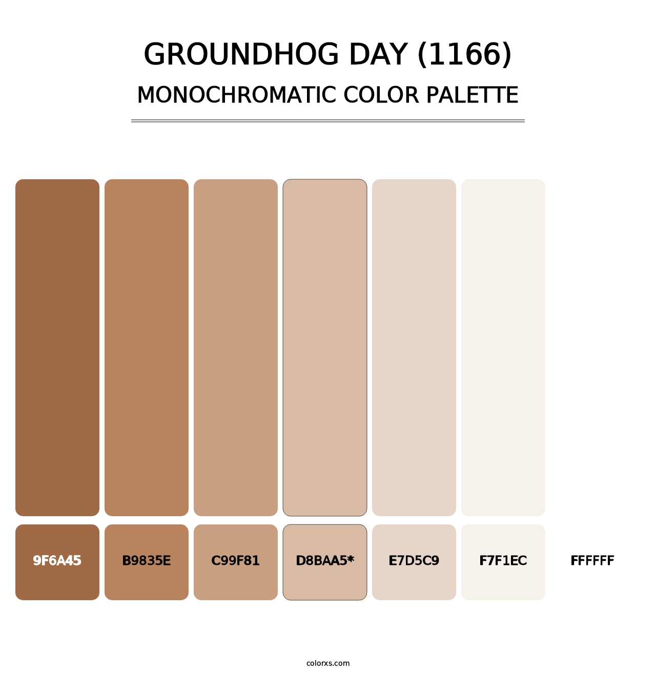 Groundhog Day (1166) - Monochromatic Color Palette