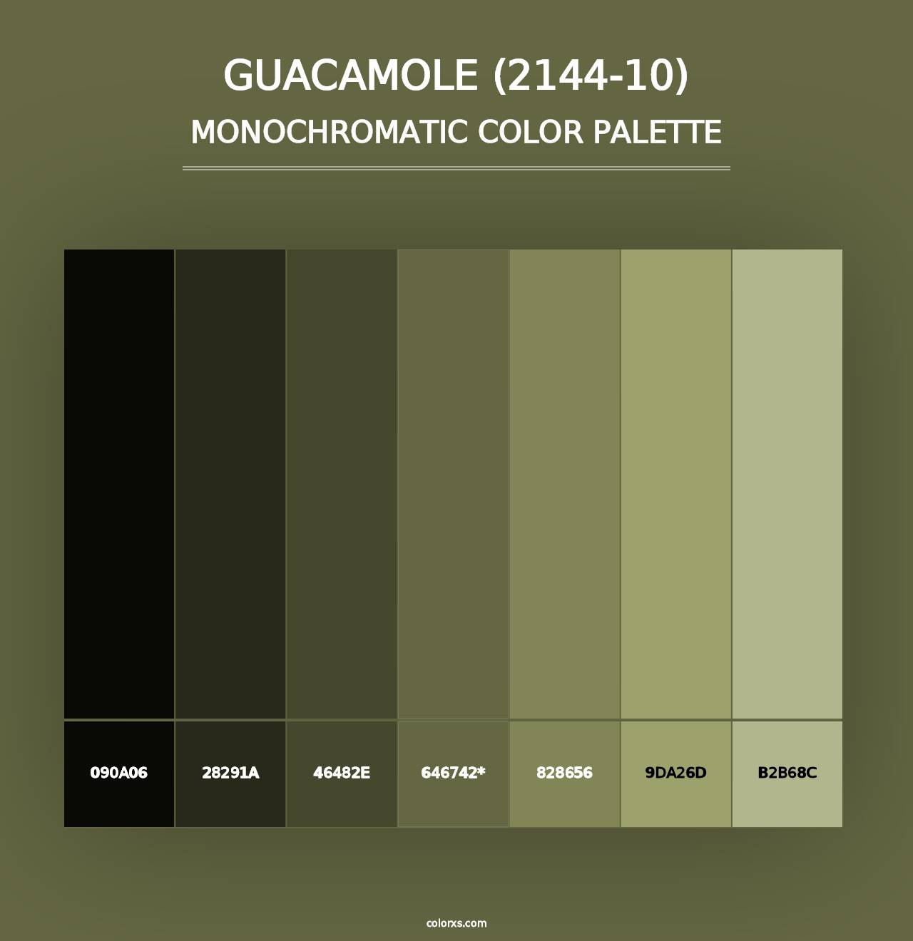 Guacamole (2144-10) - Monochromatic Color Palette