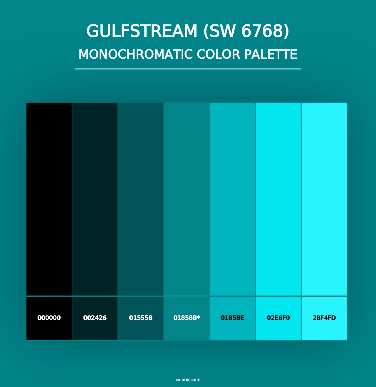 Gulfstream (SW 6768) - Monochromatic Color Palette