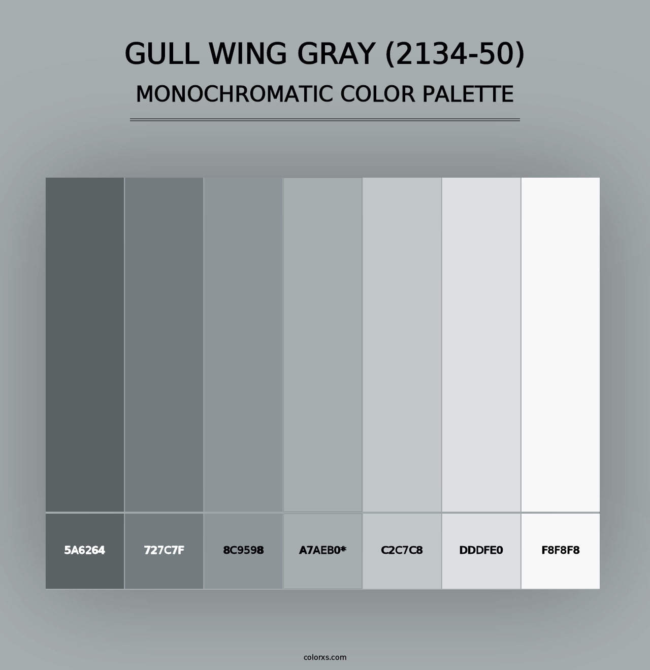 Gull Wing Gray (2134-50) - Monochromatic Color Palette