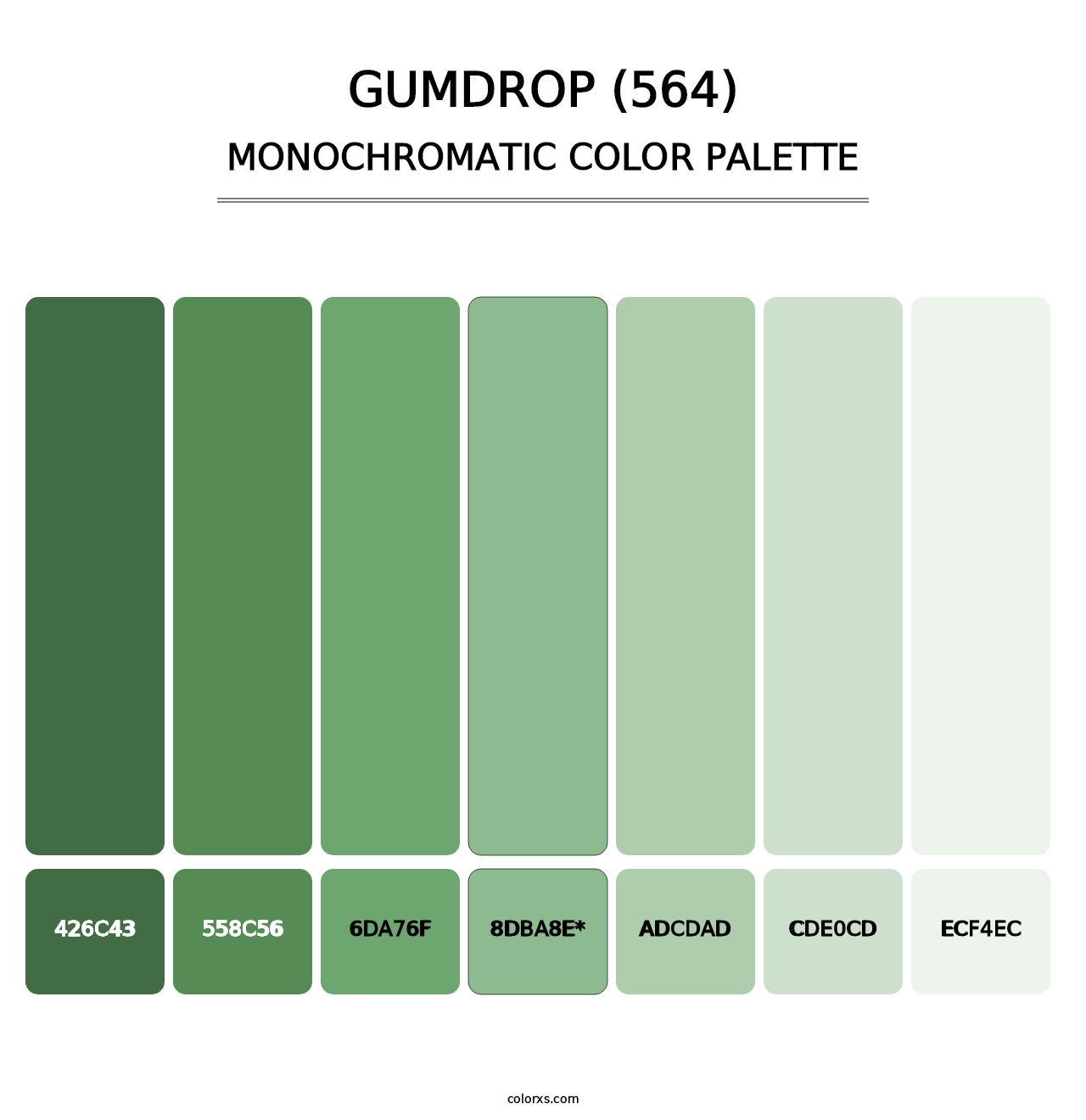 Gumdrop (564) - Monochromatic Color Palette