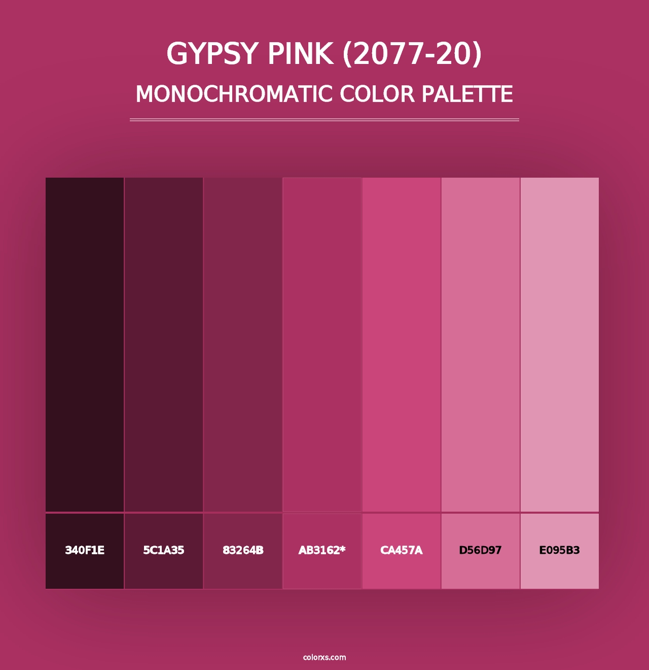 Gypsy Pink (2077-20) - Monochromatic Color Palette