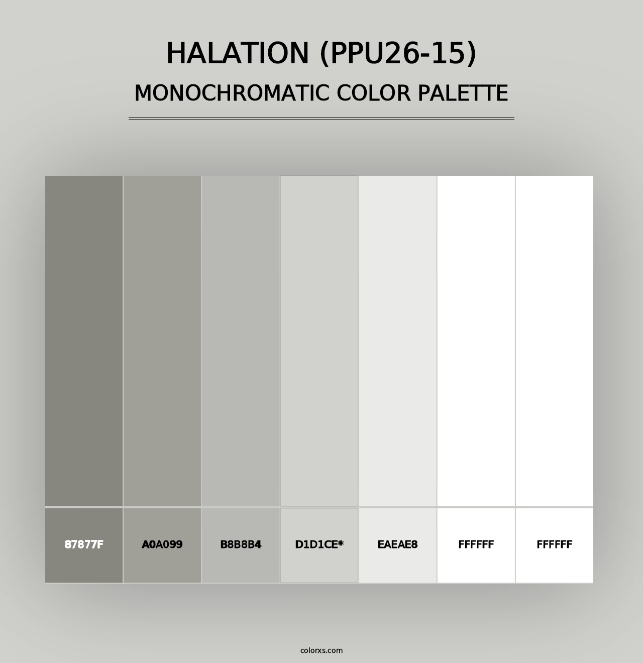 Halation (PPU26-15) - Monochromatic Color Palette