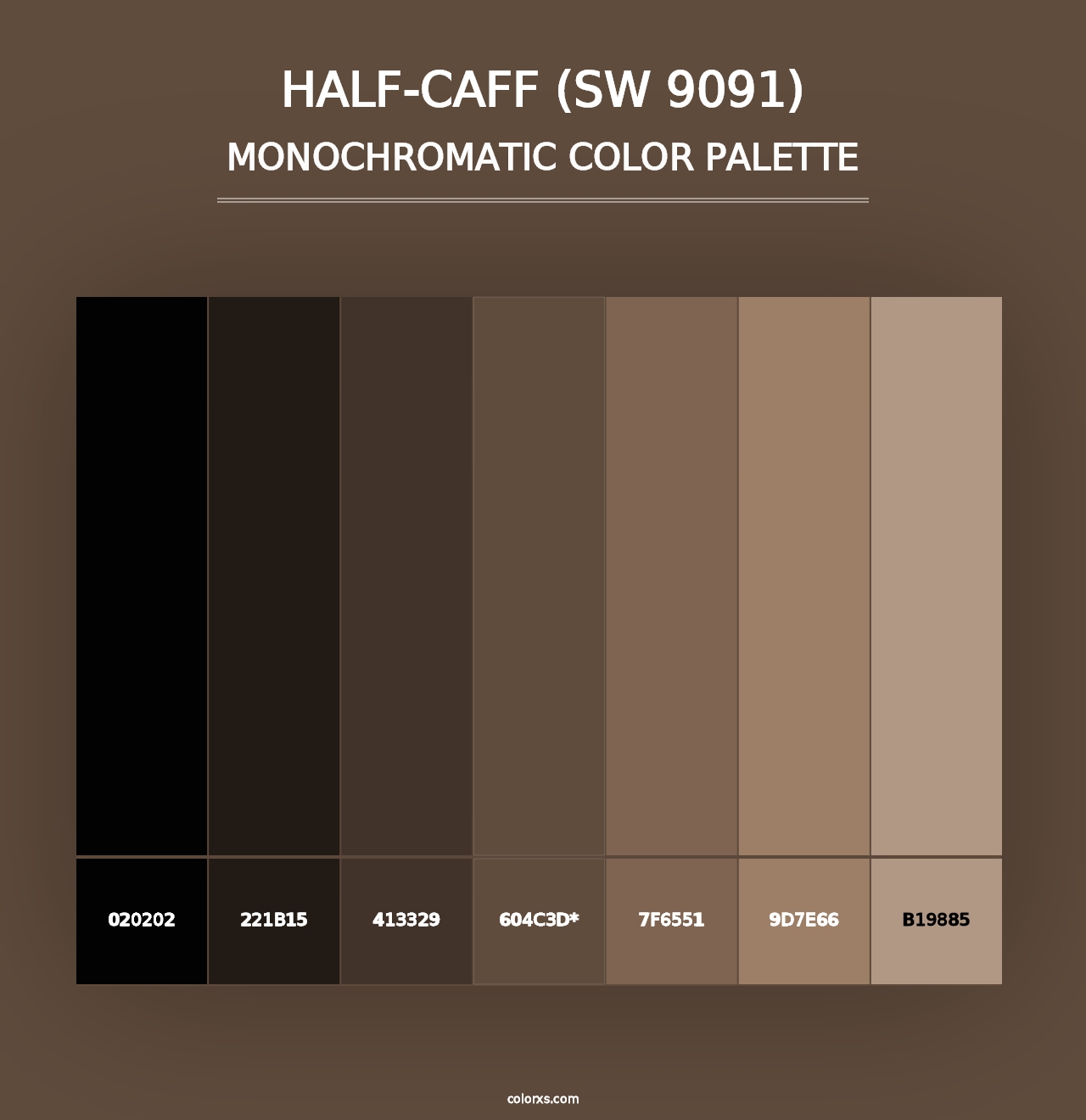 Half-Caff (SW 9091) - Monochromatic Color Palette