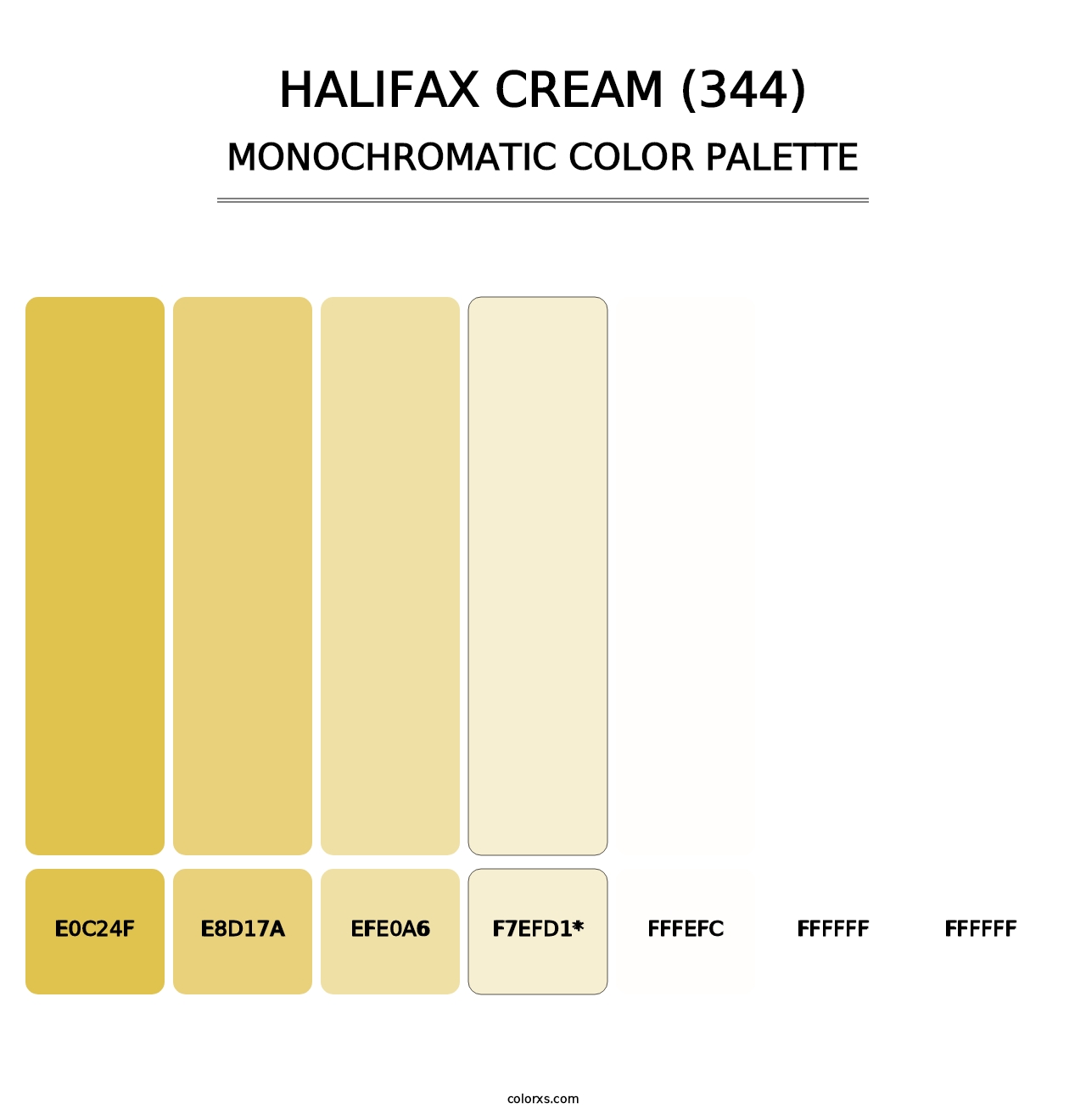 Halifax Cream (344) - Monochromatic Color Palette